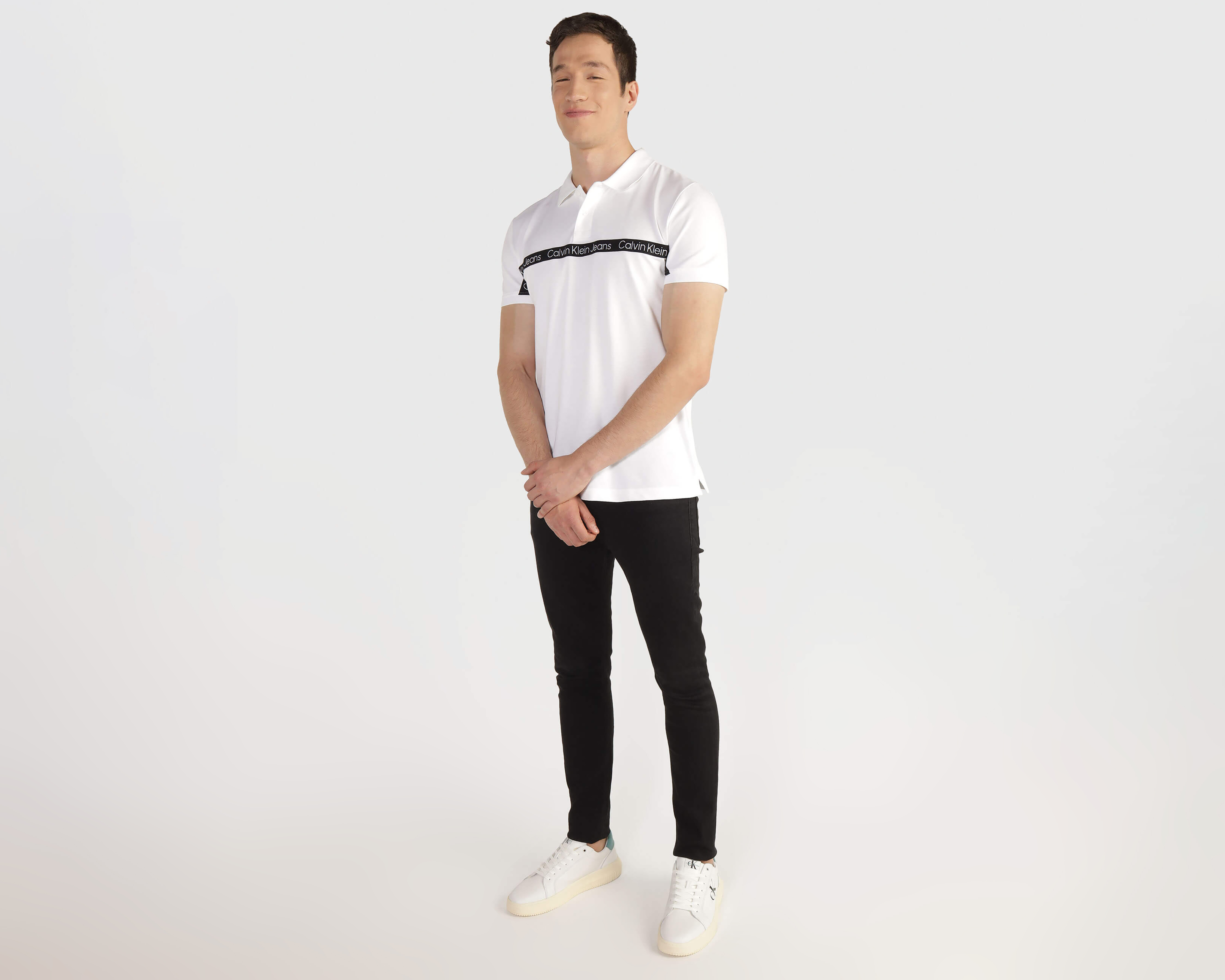 Foto 3 pulgar | Foto 2 | Playera Polo Calvin Klein Blanca para Hombre