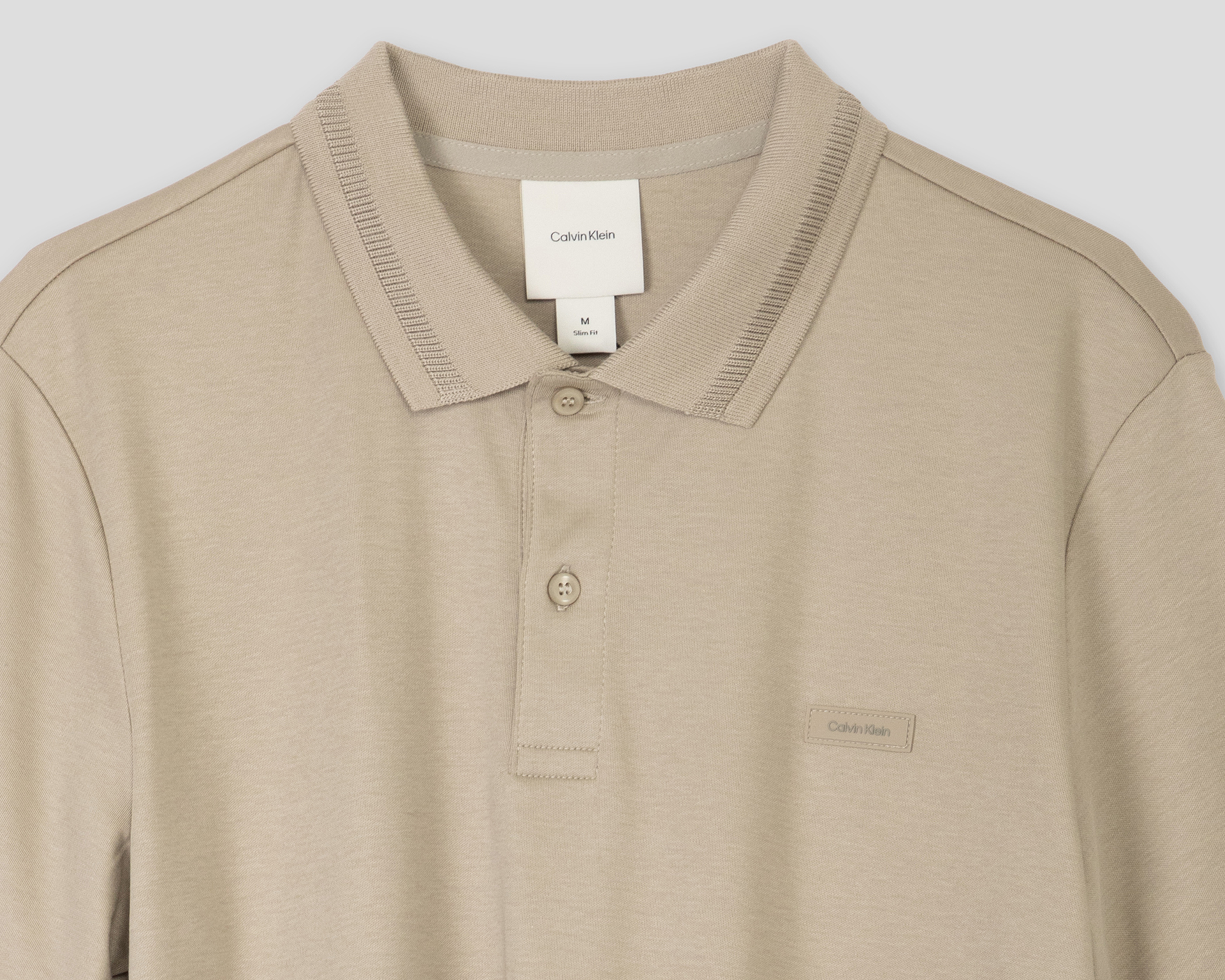 Foto 3 | Foto 3 | Playera Polo Calvin Klein Beige para Hombre