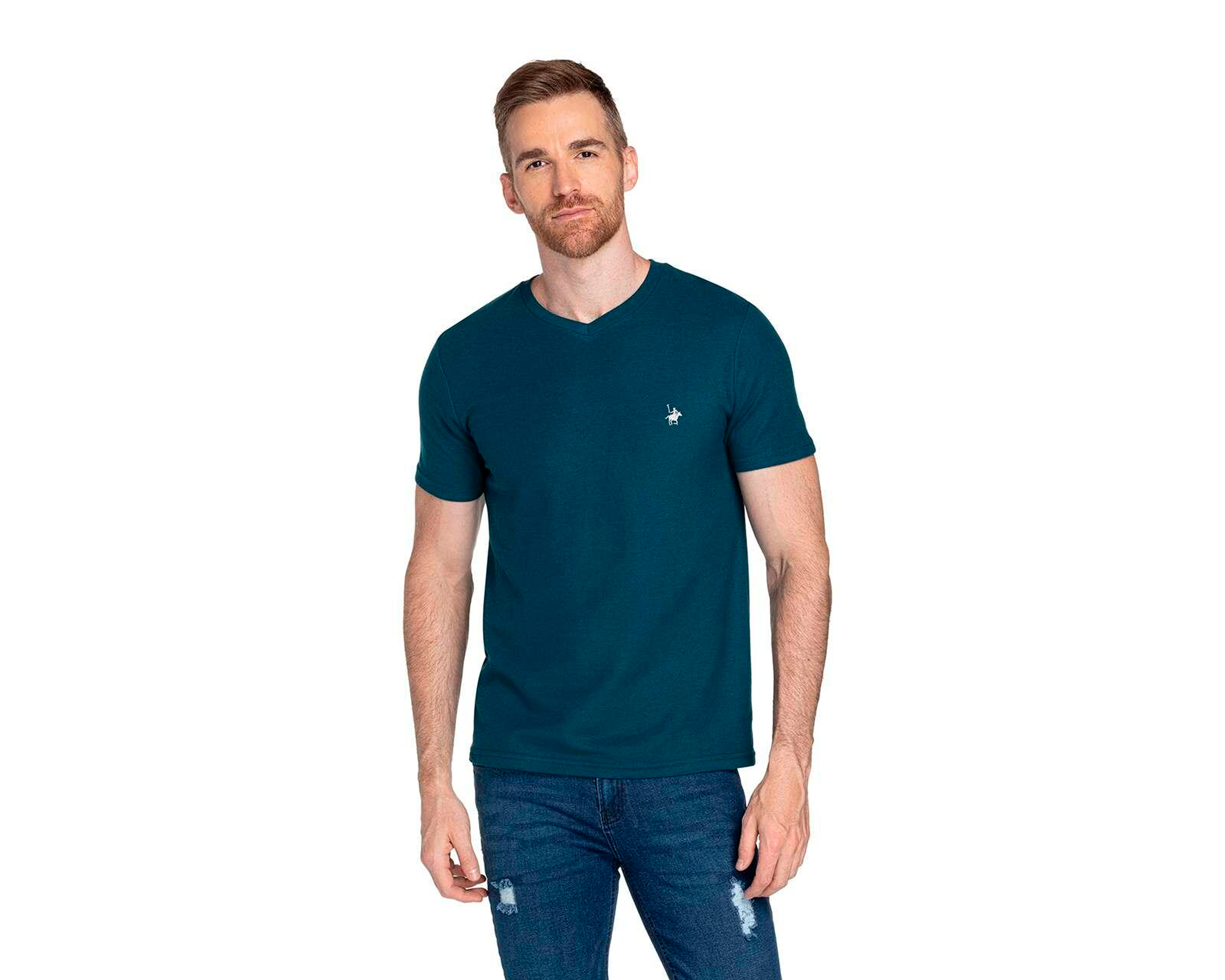 Foto 2 pulgar | Foto 1 | Playera York Team Polo Club Cuello V