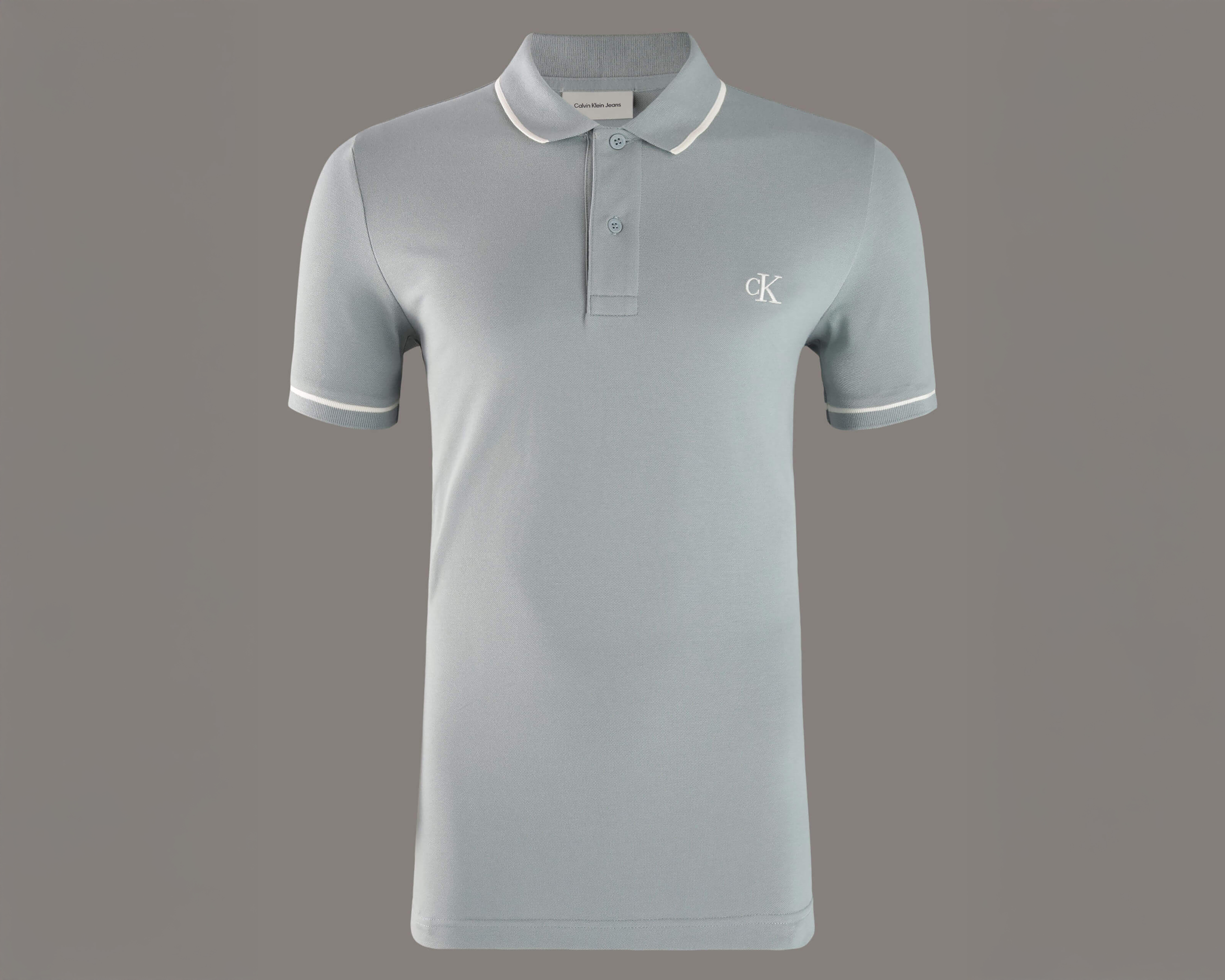 Foto 6 pulgar | Foto 5 | Playera Polo Calvin Klein Gris para Hombre