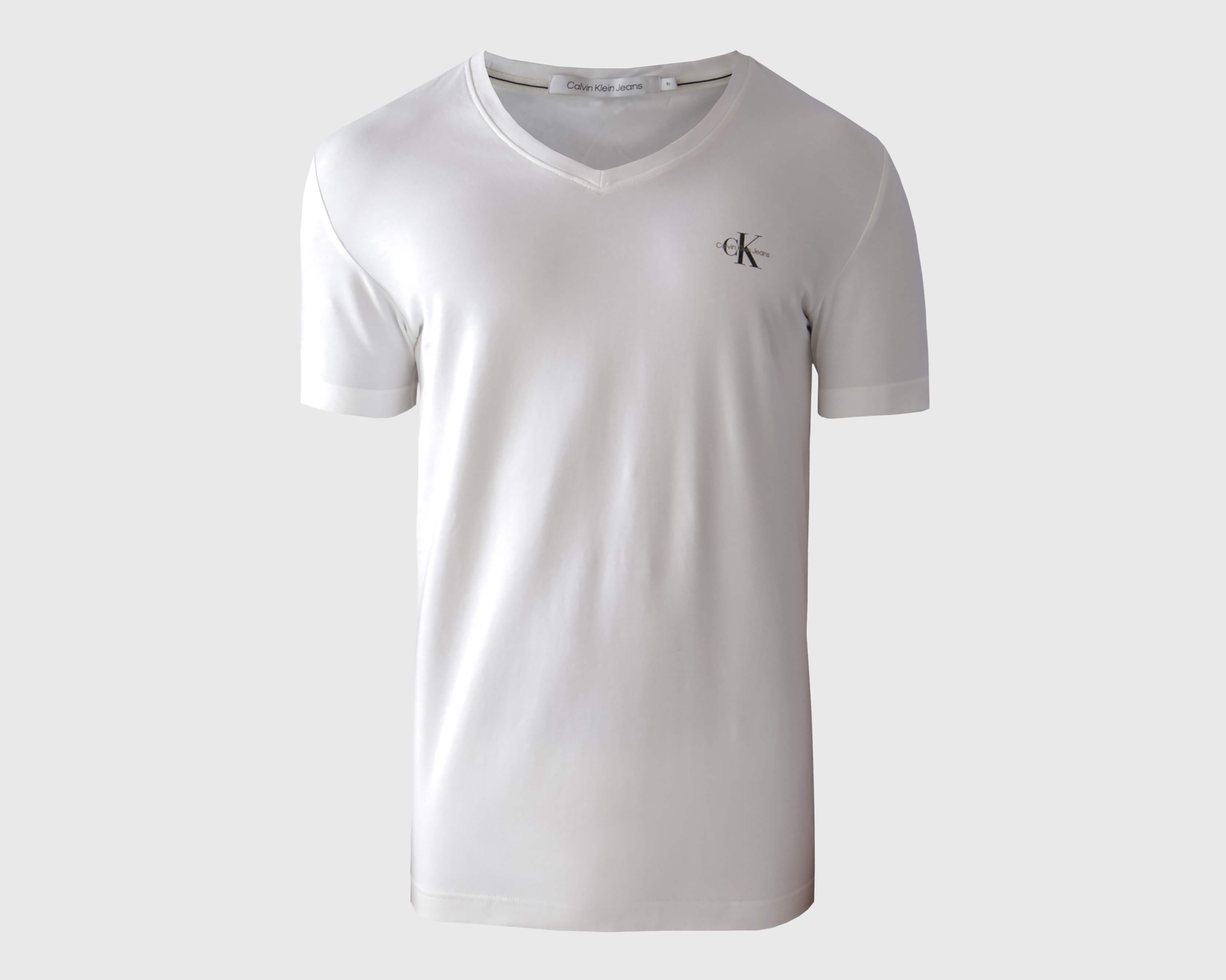 Foto 5 pulgar | Foto 4 | Playera de Cuello V Blanca Calvin Klein para Hombre