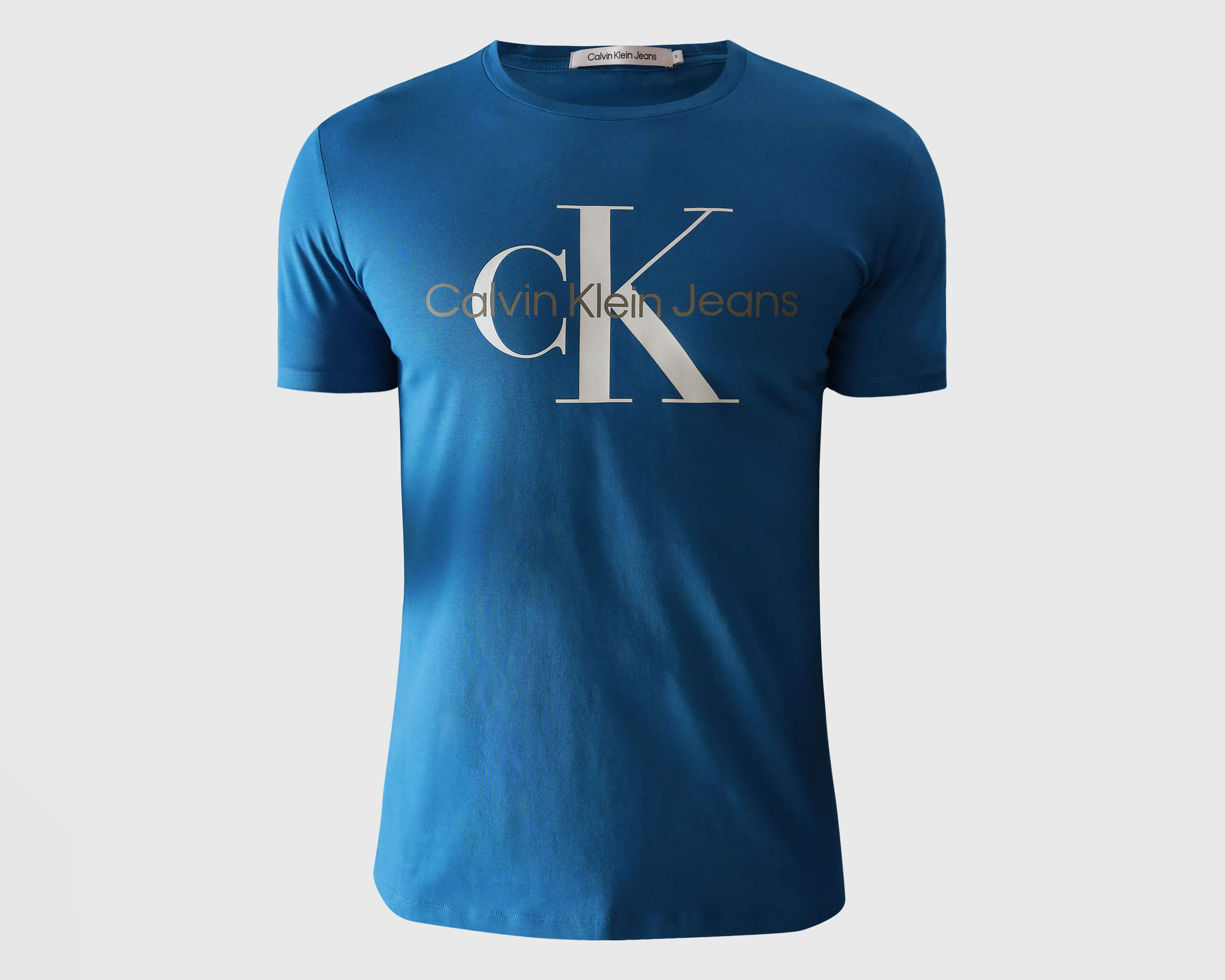 Foto 5 pulgar | Foto 4 | Playera de Cuello Redondo Azul Calvin Klein para Hombre