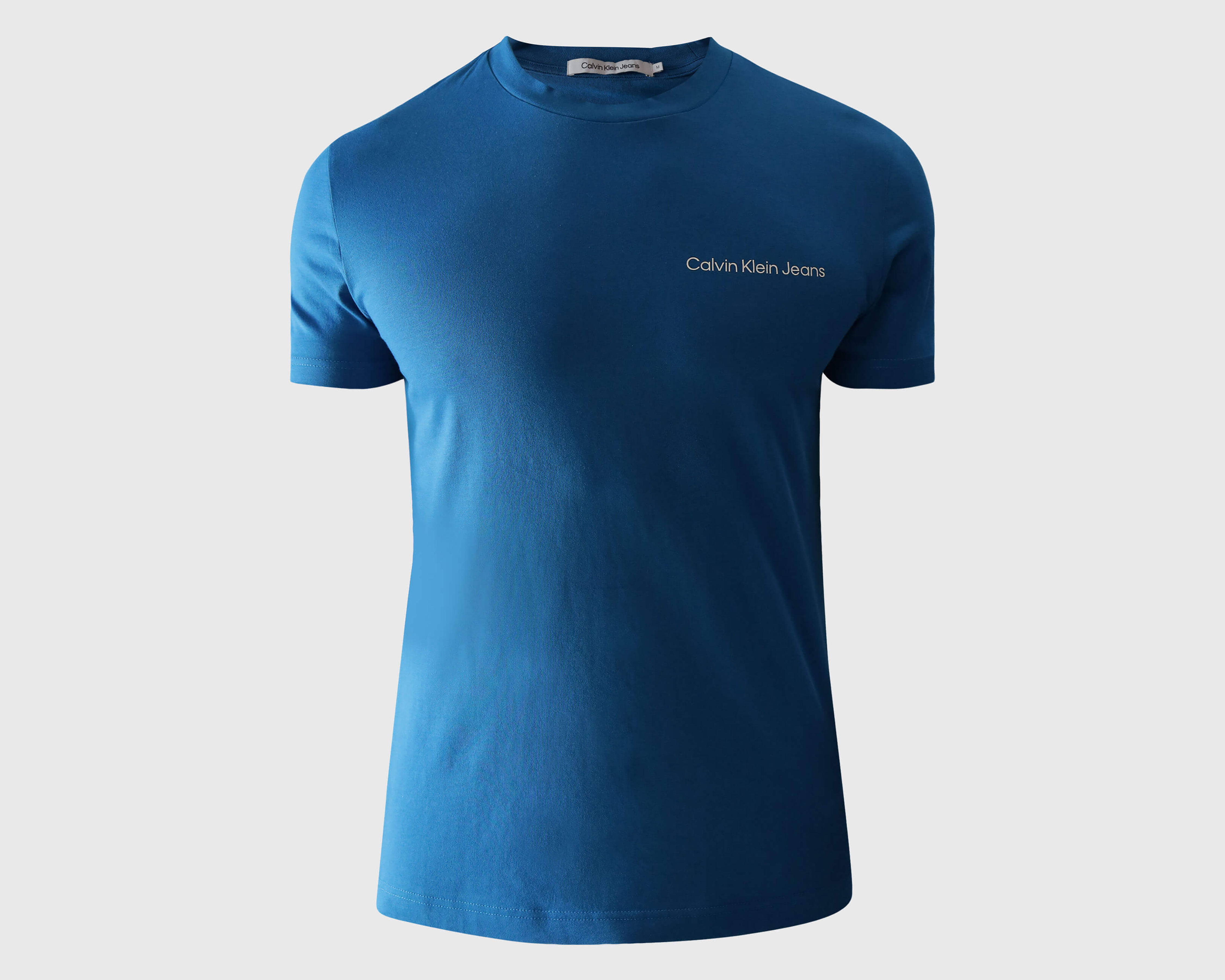 Foto 5 pulgar | Foto 4 | Playera de Cuello Redondo Azul Calvin Klein para Hombre