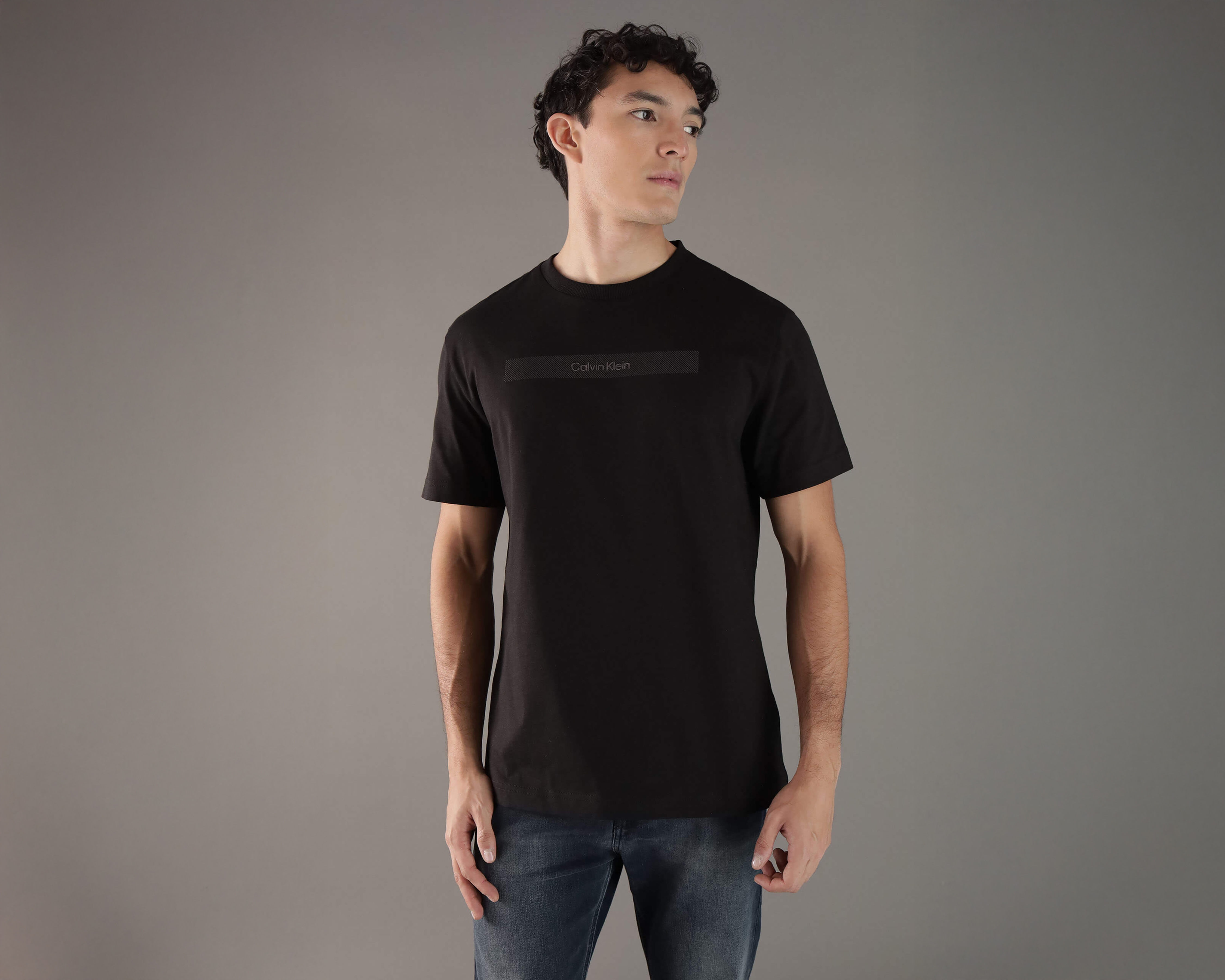 Playera Cuello Redondo Negra Calvin Klein para Hombre