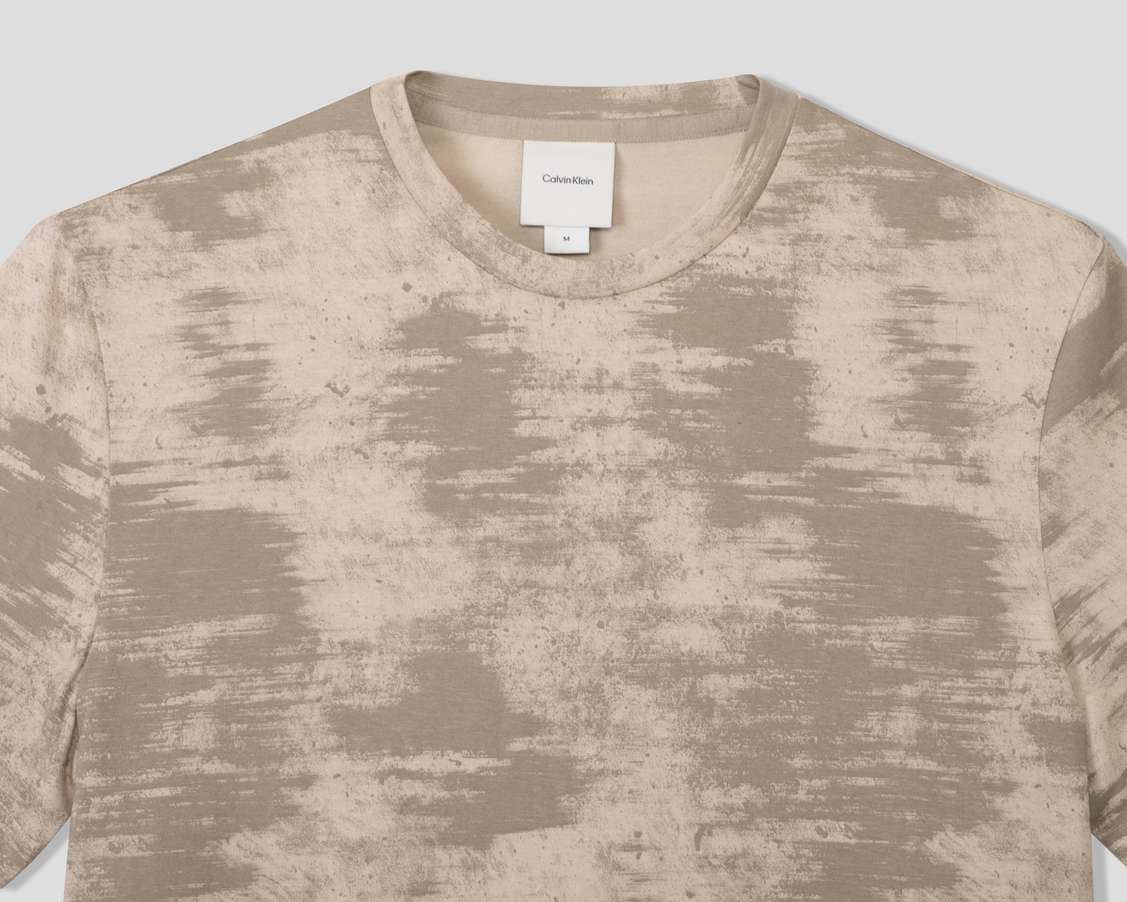 Foto 3 | Foto 3 | Playera de Cuello Redondo Beige Calvin Klein para Hombre