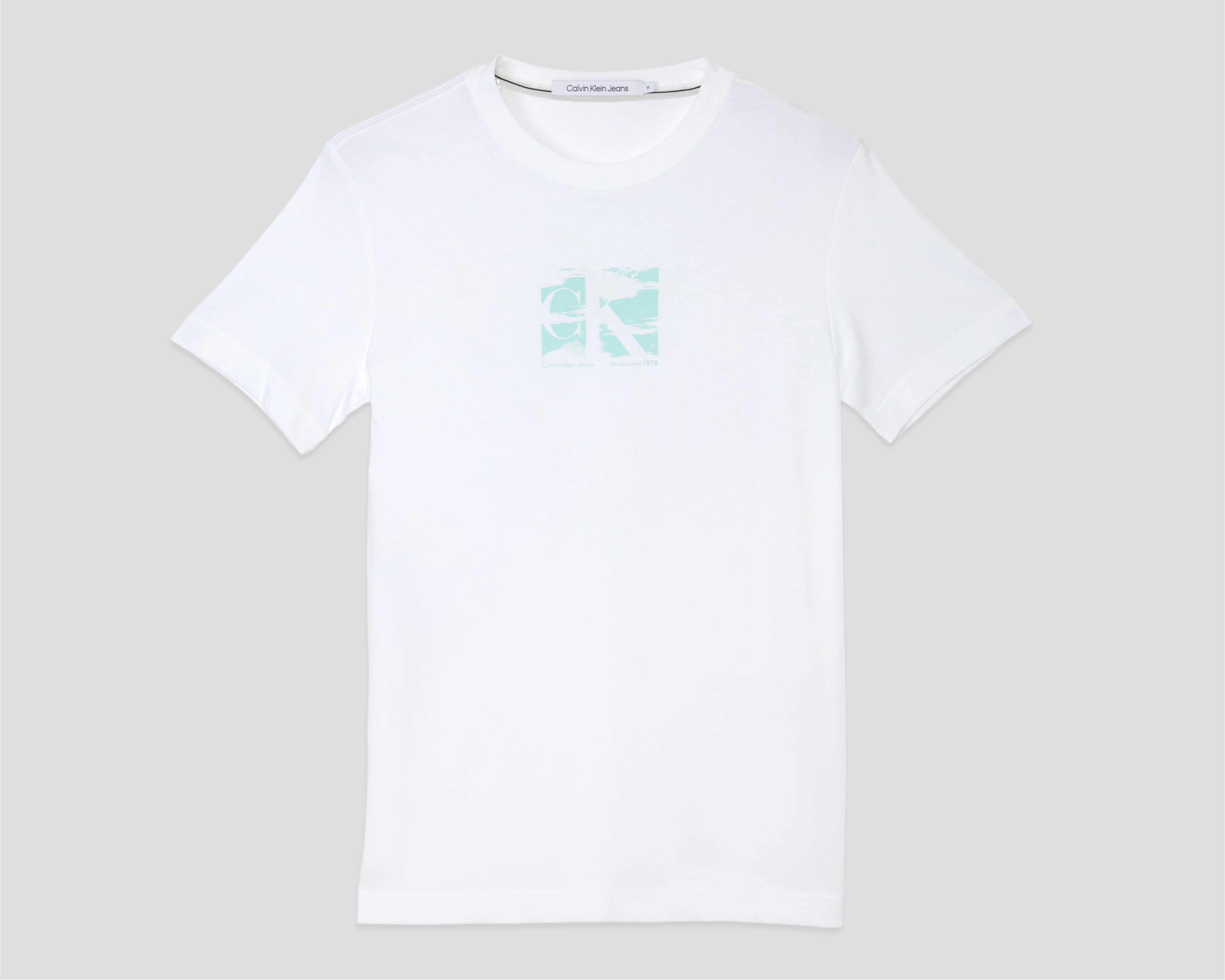 Playera de Cuello Redondo Blanca Calvin Klein para Hombre