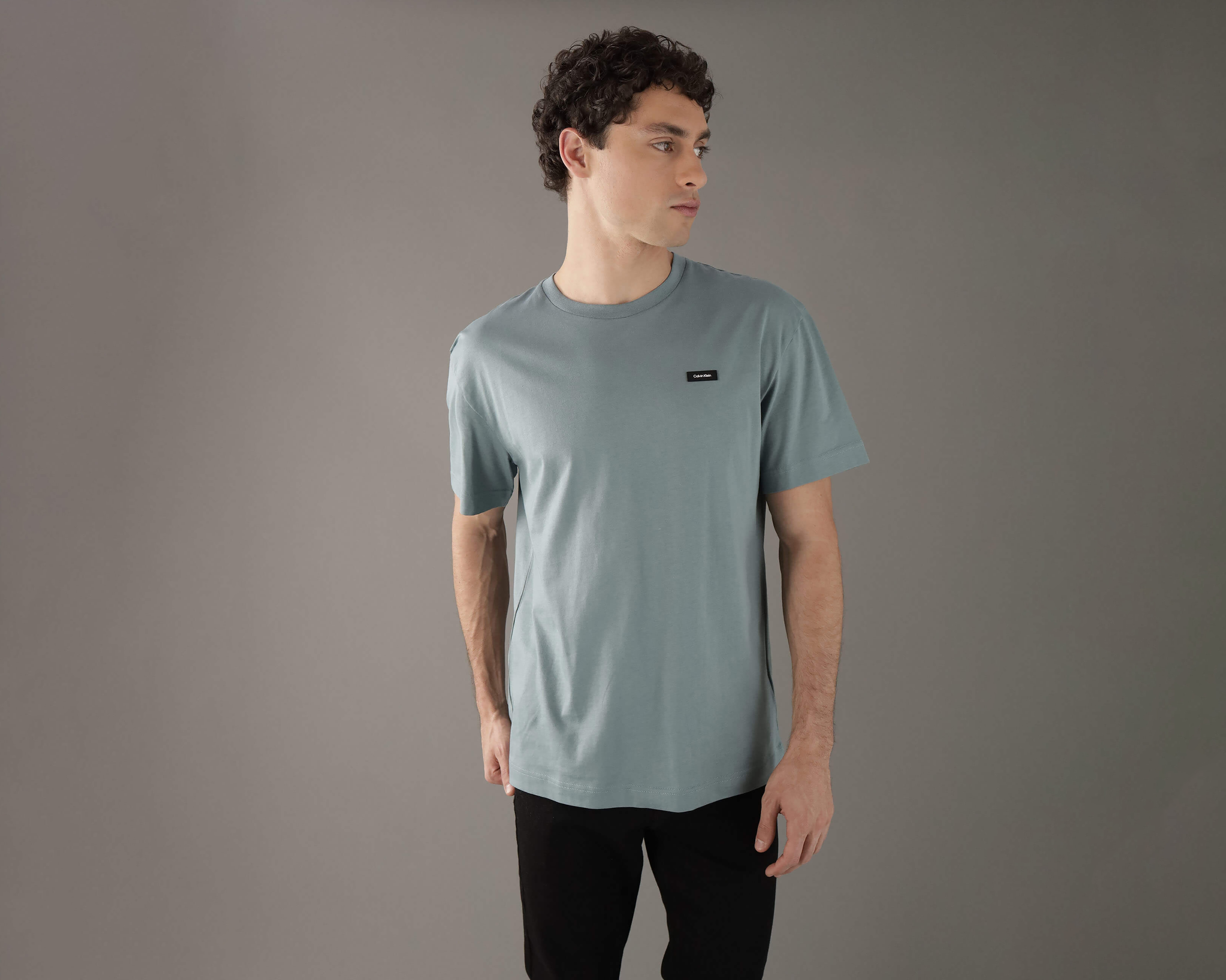 Foto 1 | Foto 1 | Playera de Cuello Redondo Azul Calvin Klein para Hombre