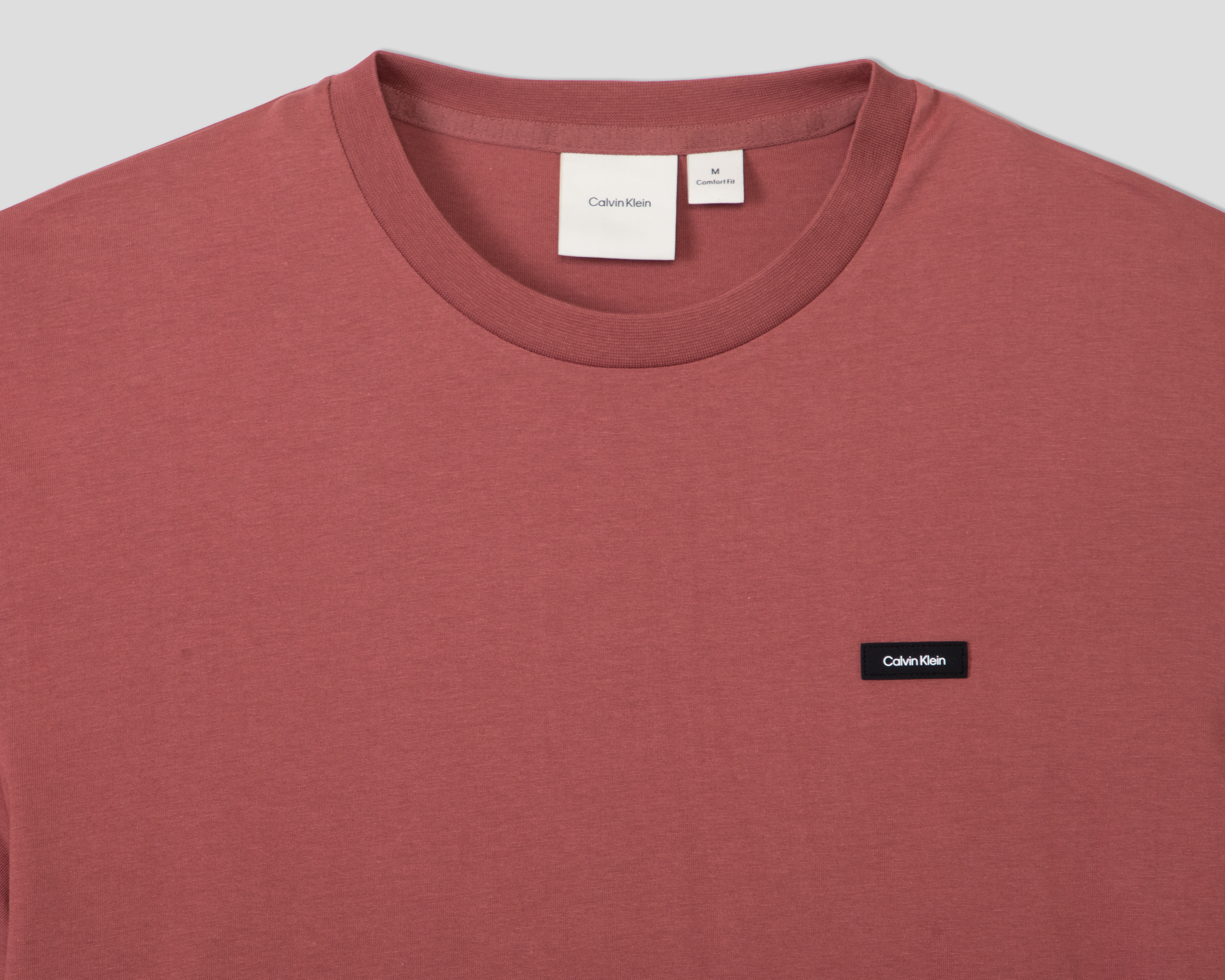 Foto 4 pulgar | Foto 3 | Playera de Cuello Redondo Roja Calvin Klein para Hombre