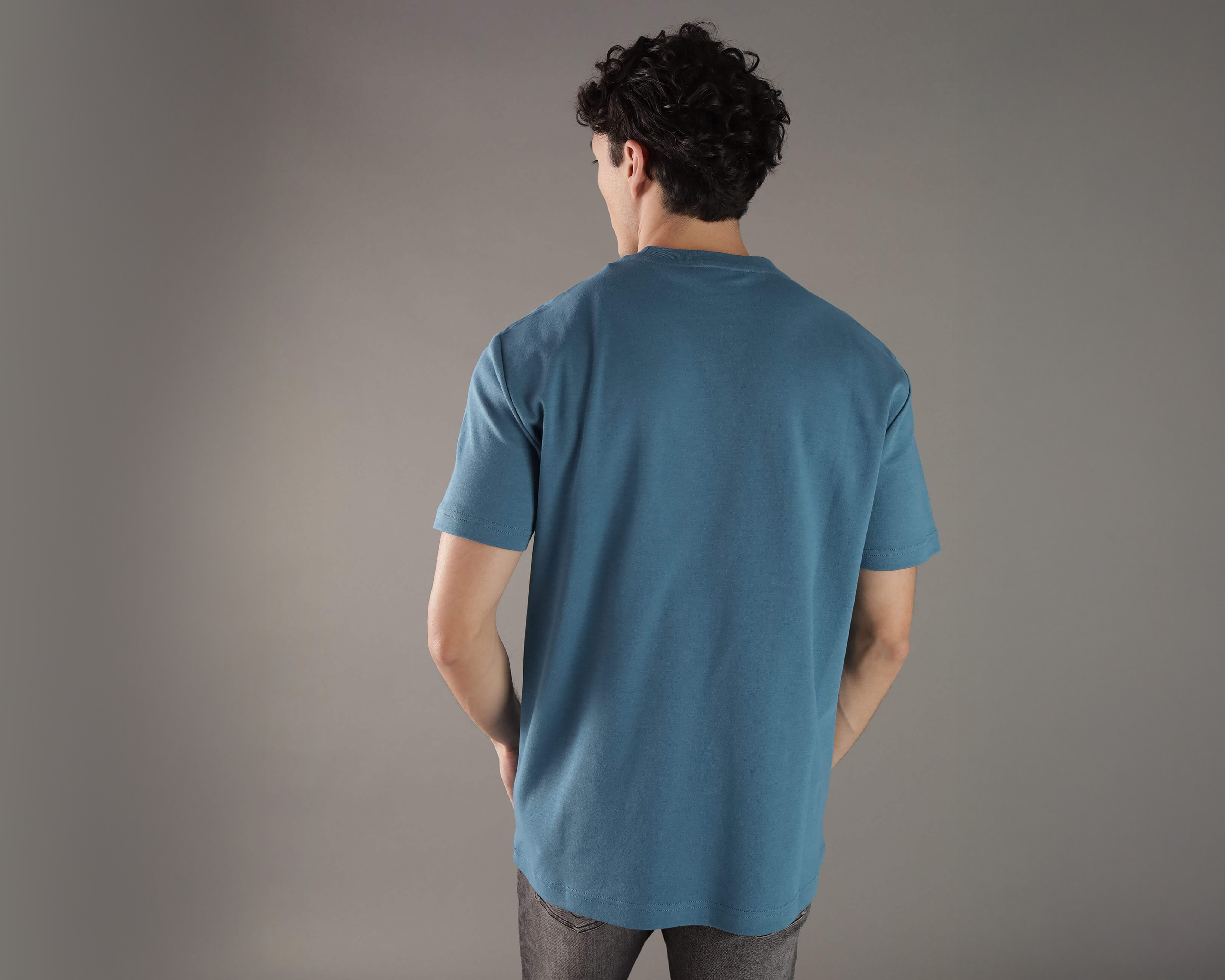 Foto 3 | Foto 3 | Playera de Cuello Redondo Azul Calvin Klein para Hombre