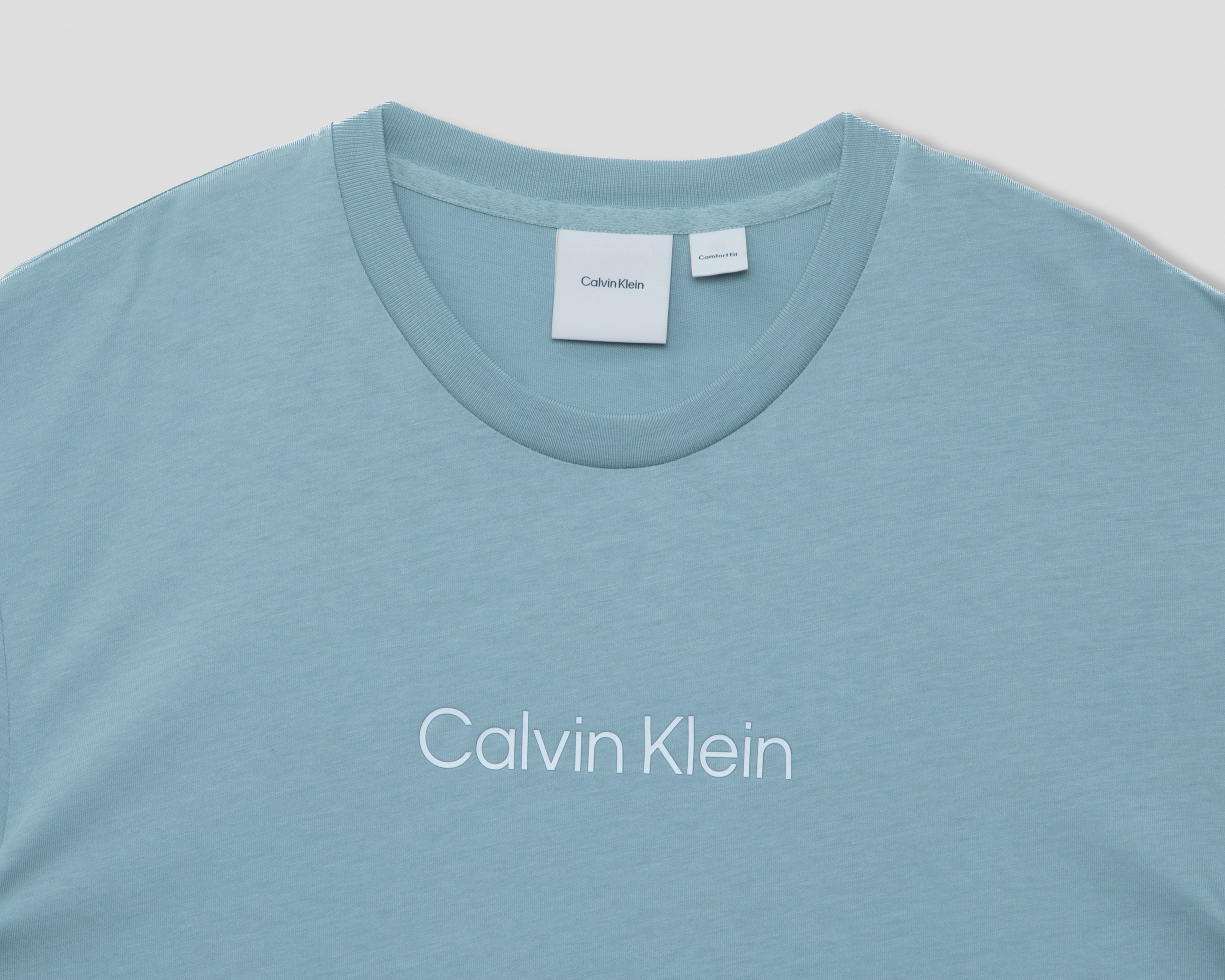 Foto 4 pulgar | Foto 3 | Playera de Cuello Redondo Azul Calvin Klein para Hombre