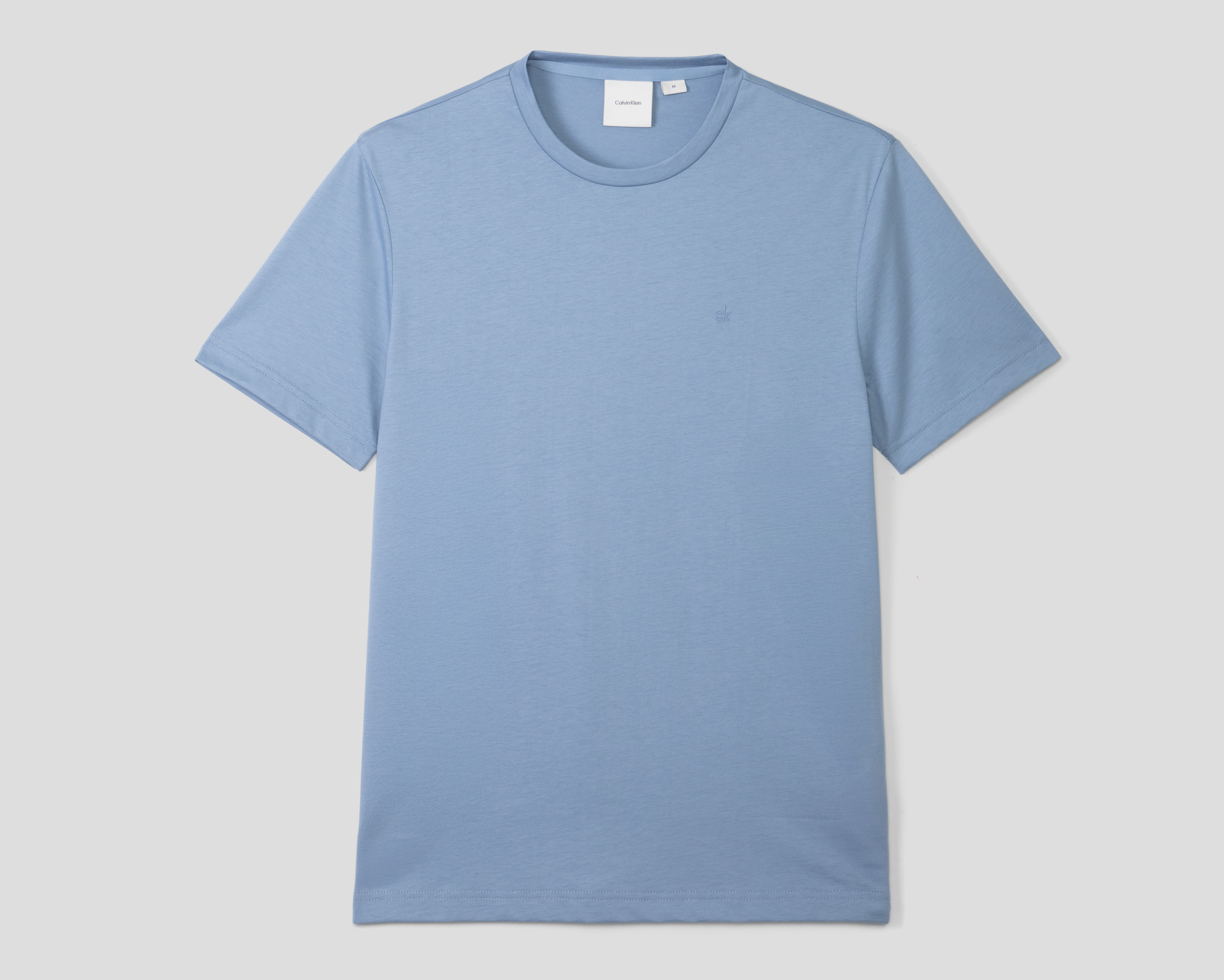 Foto 2 pulgar | Foto 1 | Playera de Cuello Redondo Azul Calvin Klein para Hombre