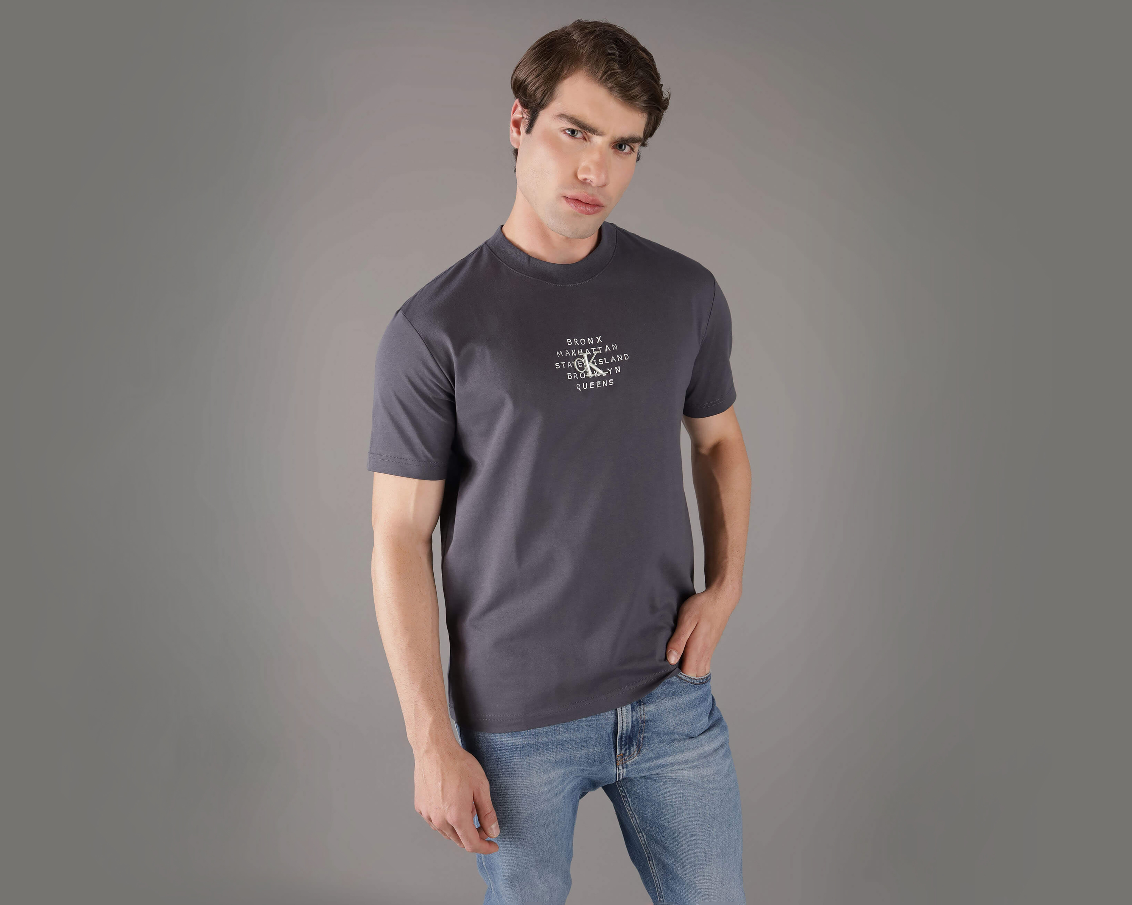 Foto 1 | Foto 1 | Playera de Cuello Redondo Negra Calvin Klein para Hombre