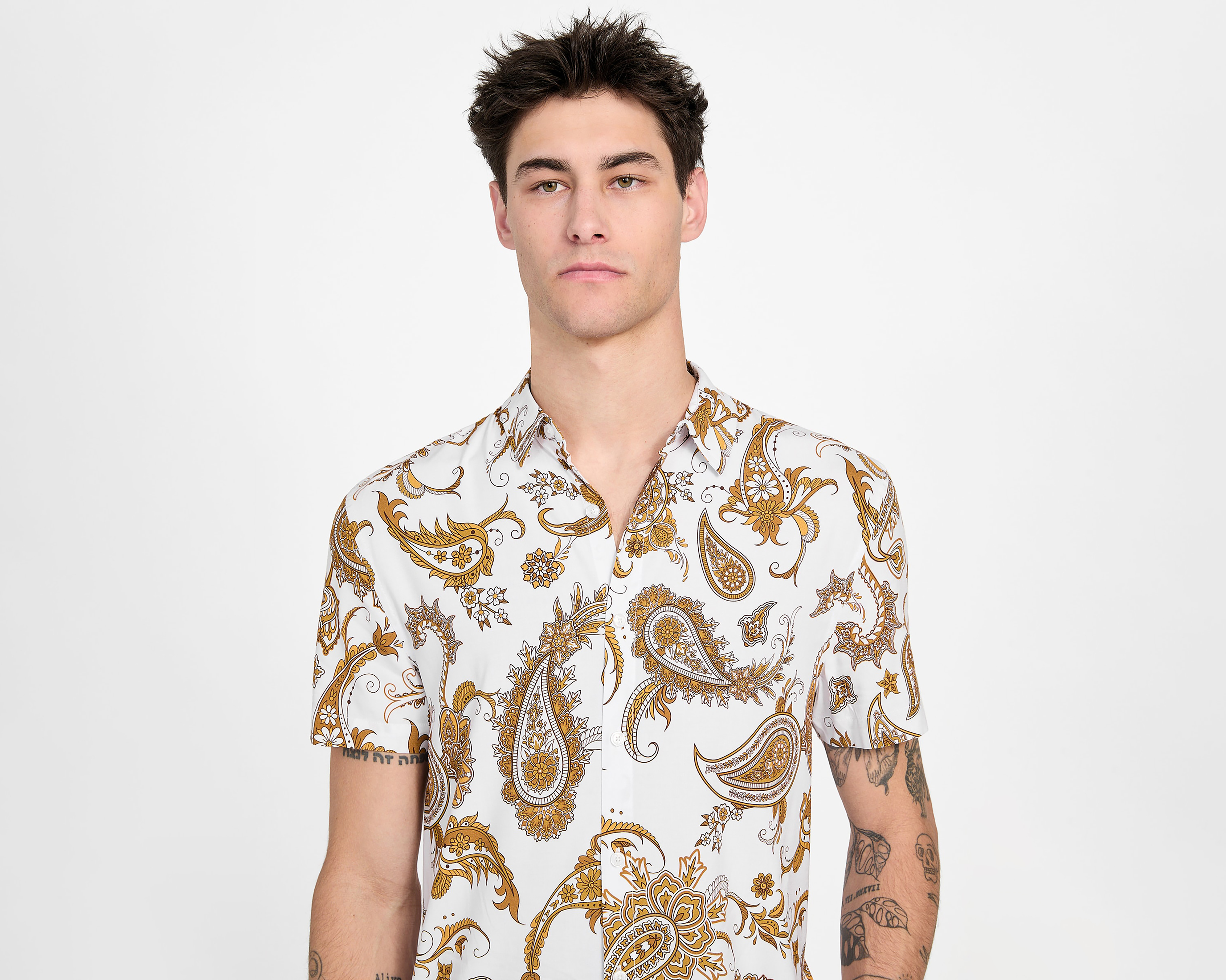 Foto 4 | Foto 4 | Camisa Casual Guess Regular Fit Estampado para Hombre