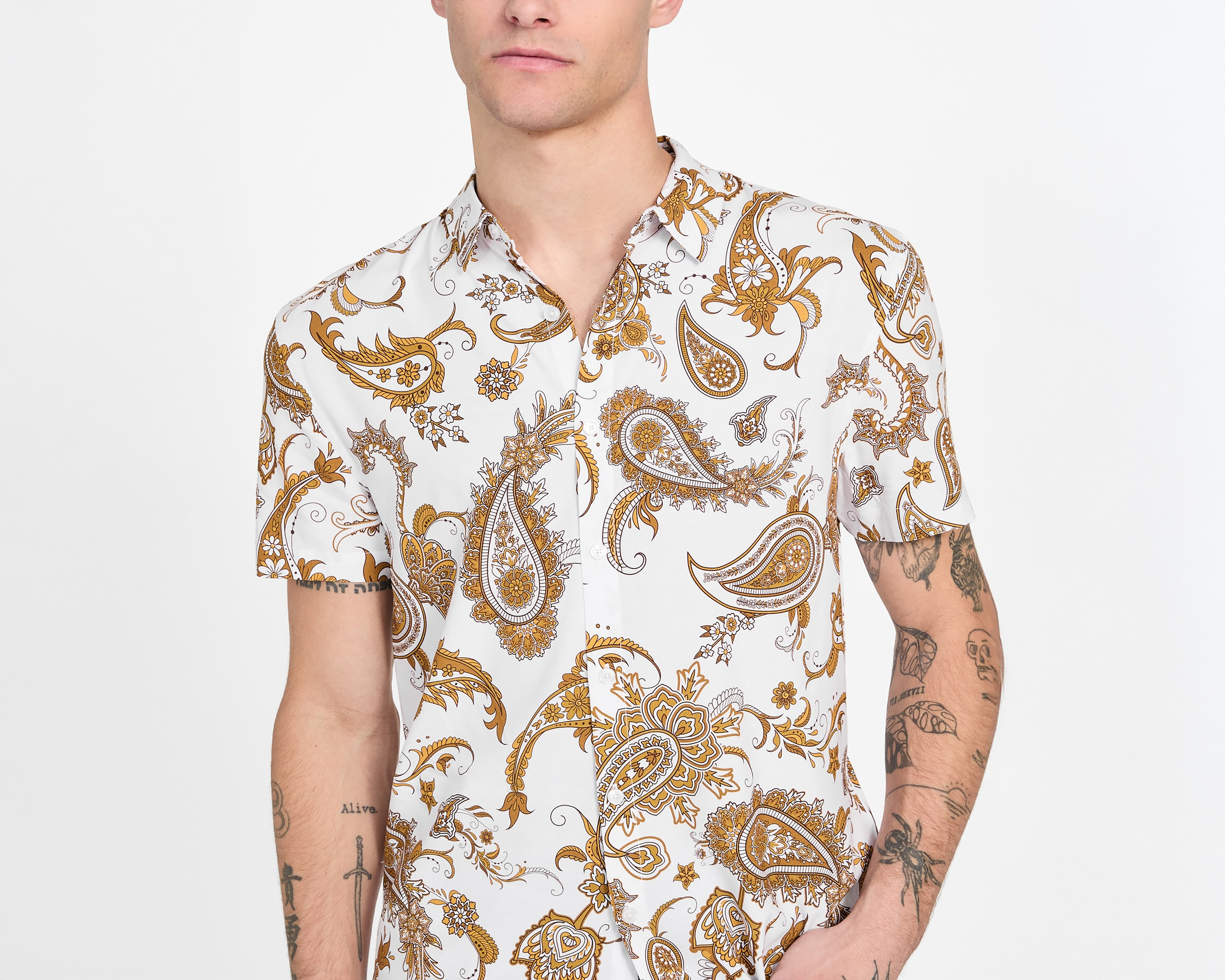 Foto 5 | Foto 5 | Camisa Casual Guess Regular Fit Estampado para Hombre