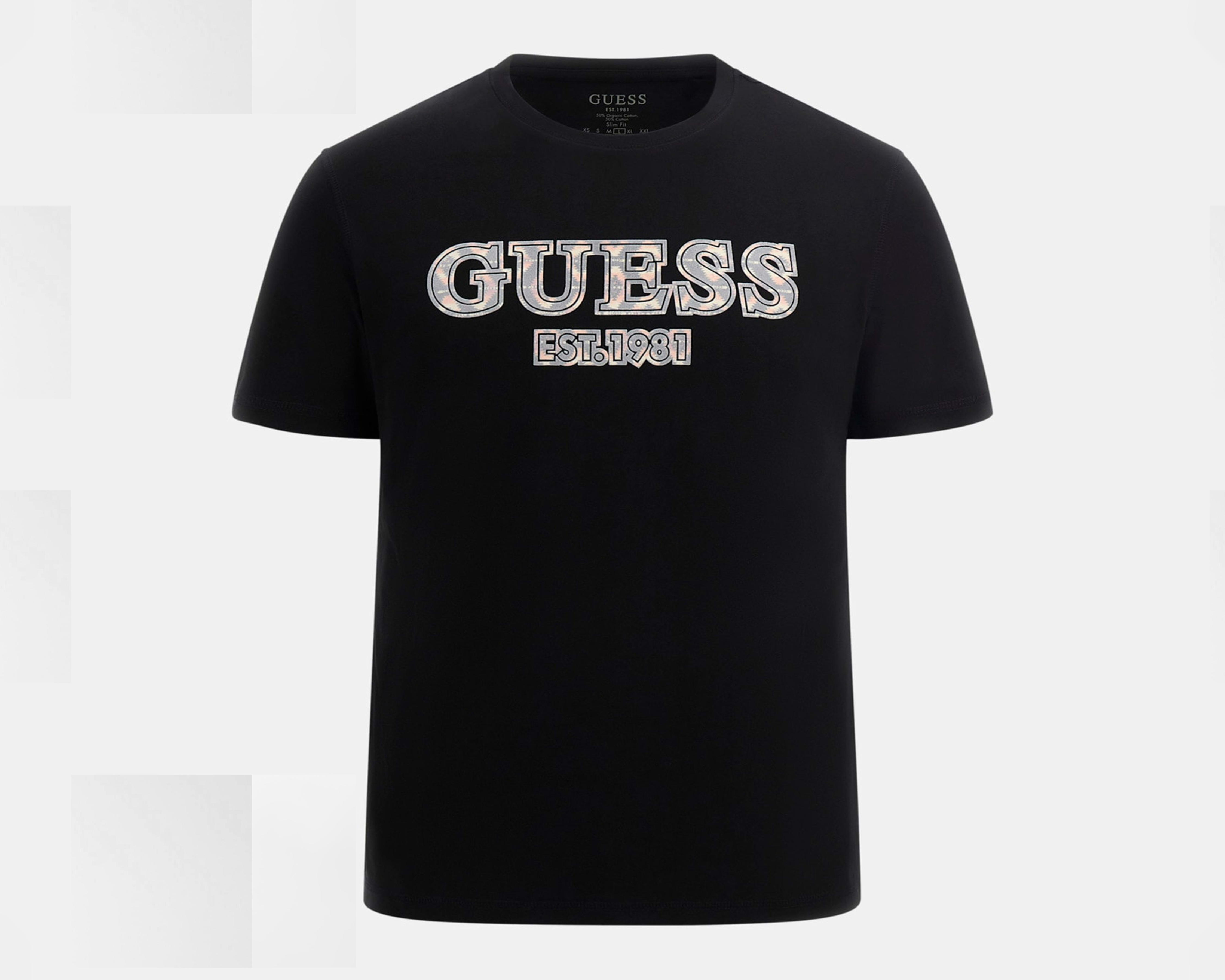 Foto 6 pulgar | Foto 5 | Playera de Cuello Redondo Negra Guess para Hombre