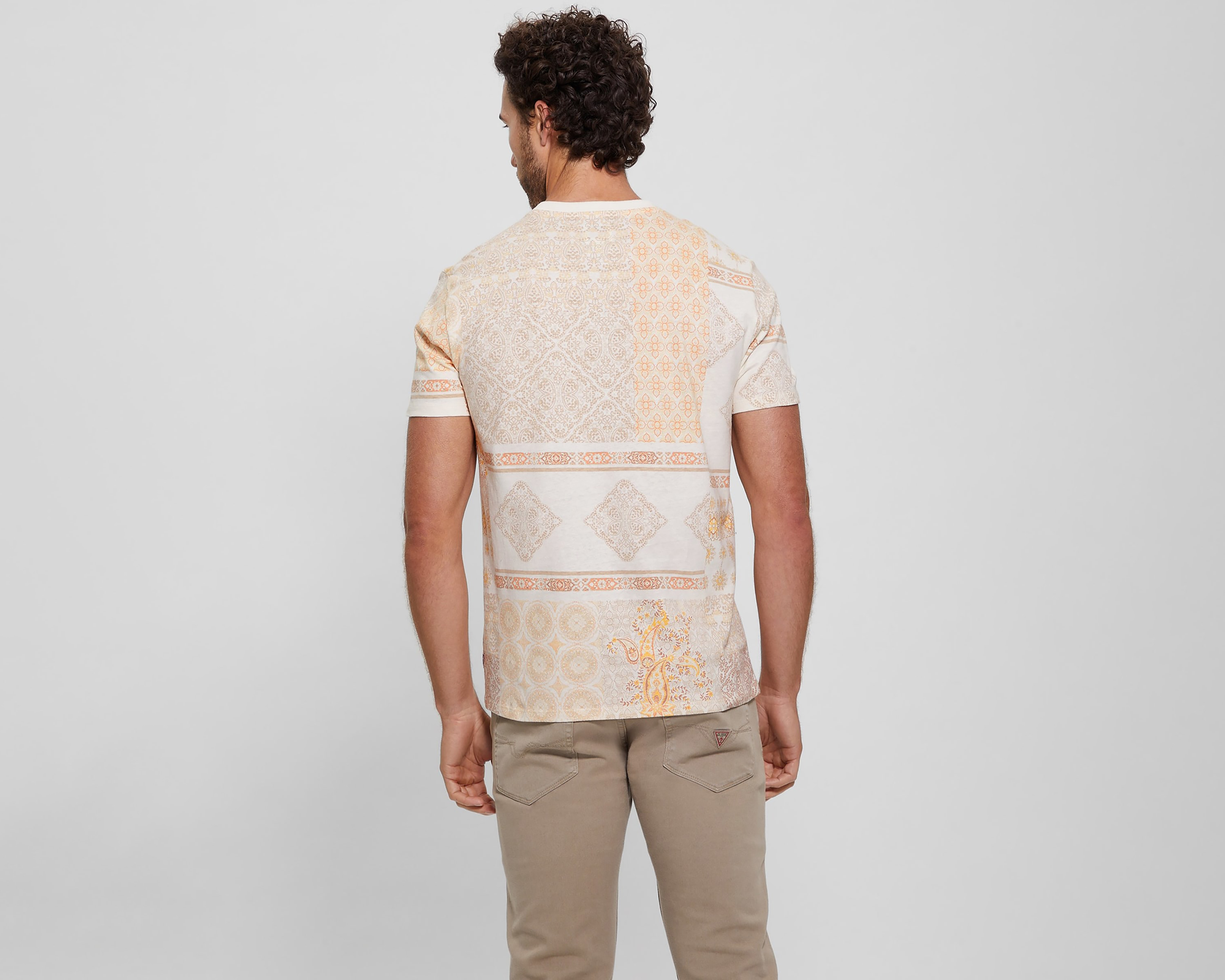 Foto 3 | Foto 3 | Playera de Cuello Redondo Blanca Guess para Hombre