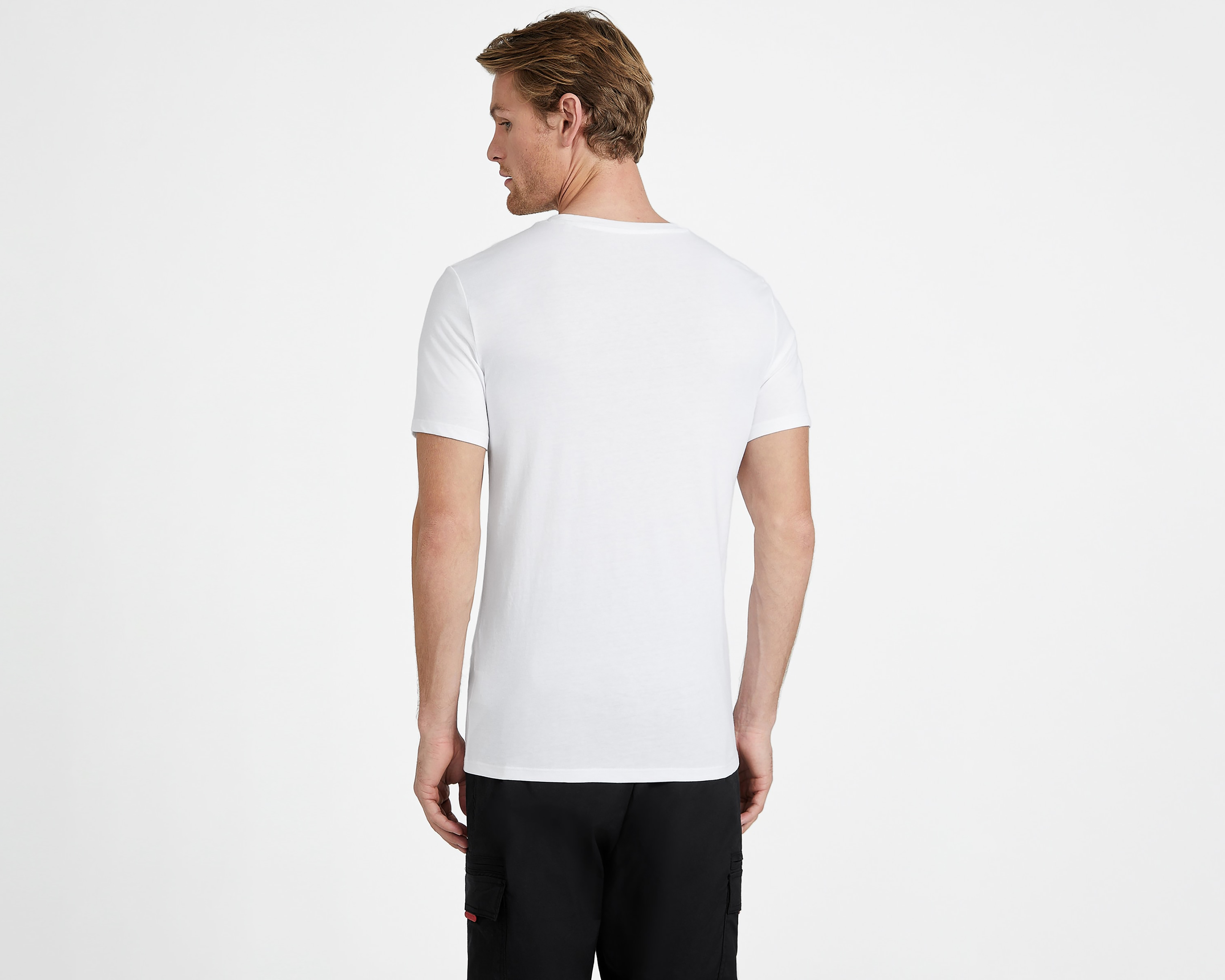 Foto 3 | Foto 3 | Playera de Cuello Redondo Blanca Guess para Hombre