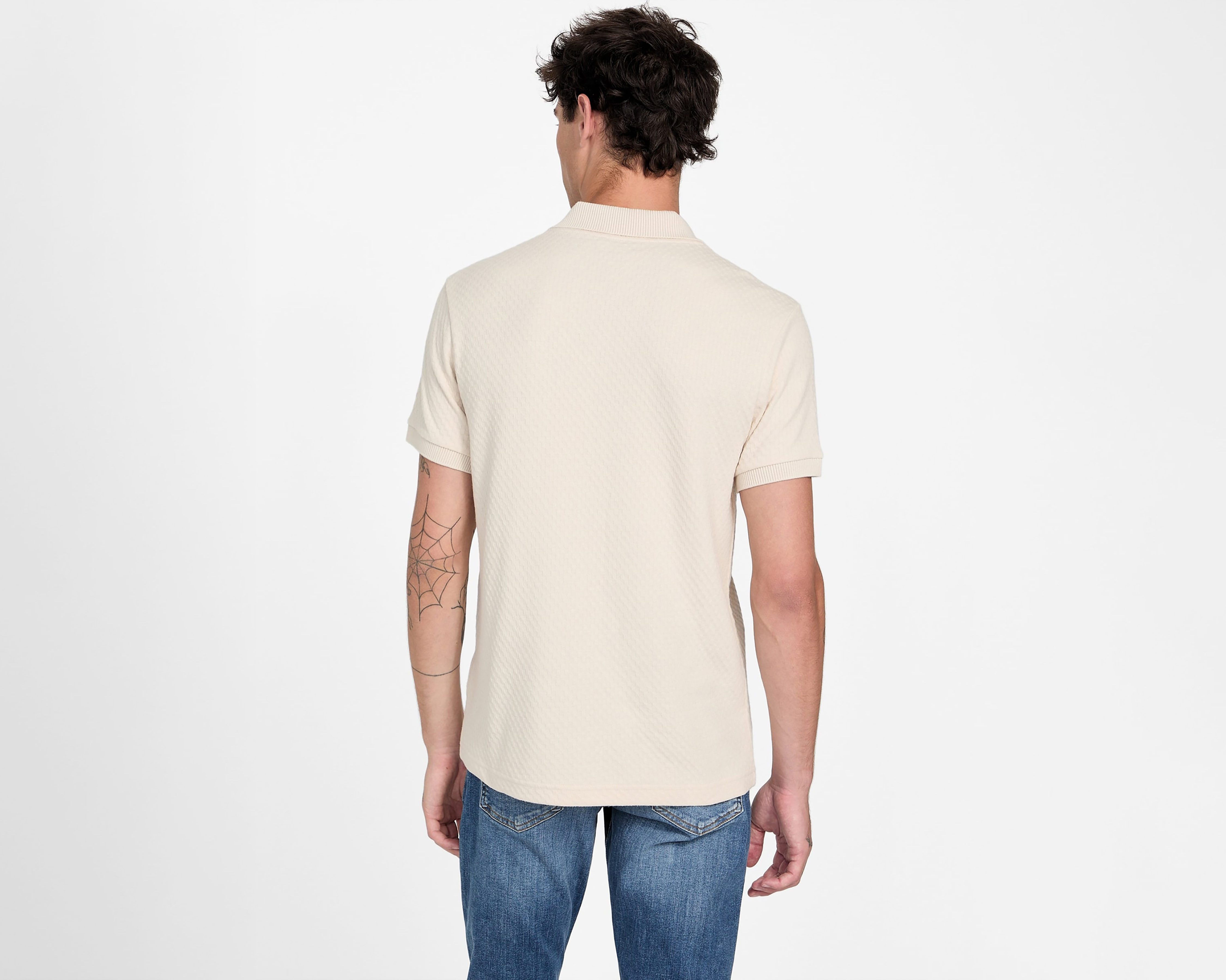 Foto 4 pulgar | Foto 3 | Playera Polo Guess Beige para Hombre