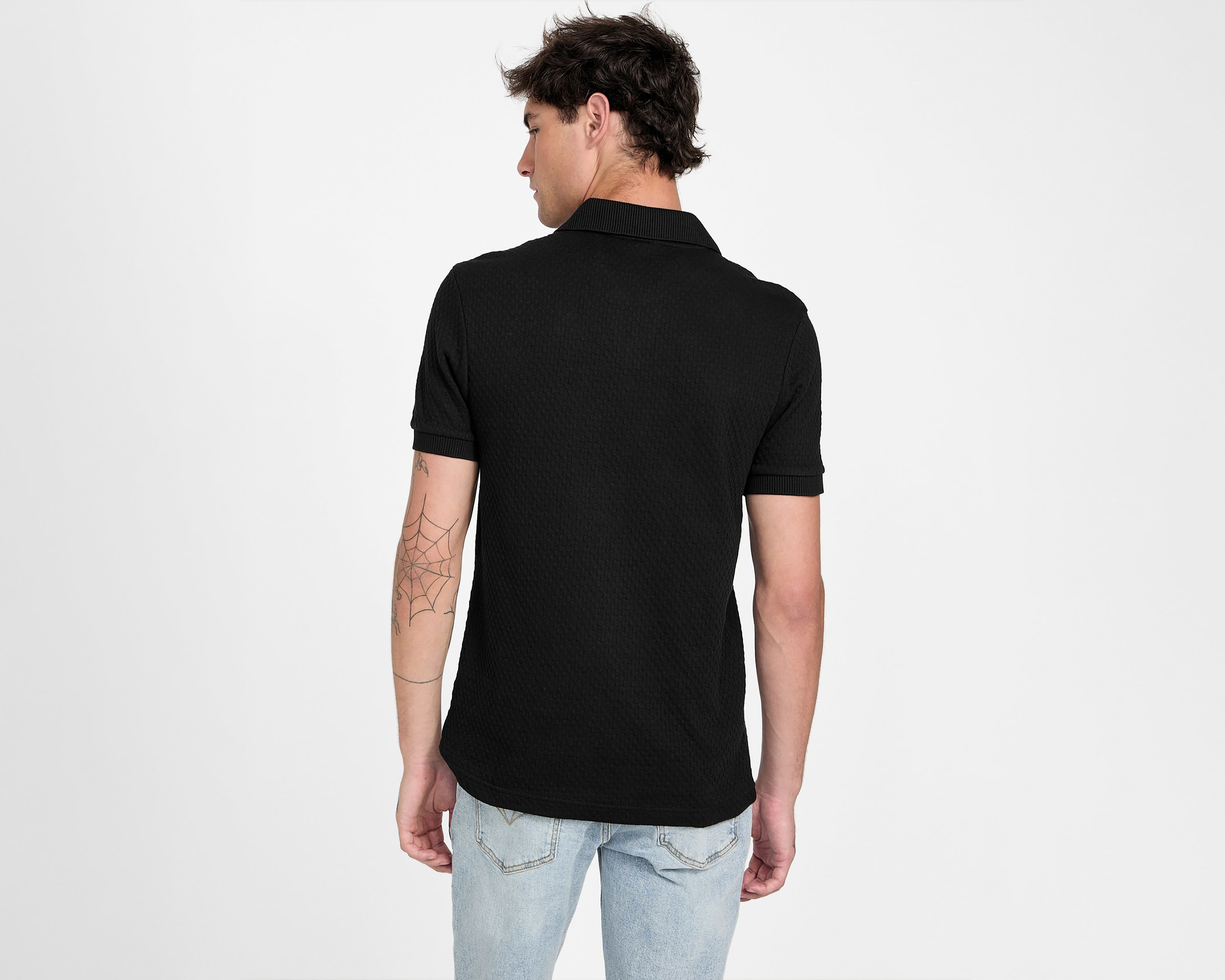 Foto 3 | Foto 3 | Playera Polo Guess Negra para Hombre