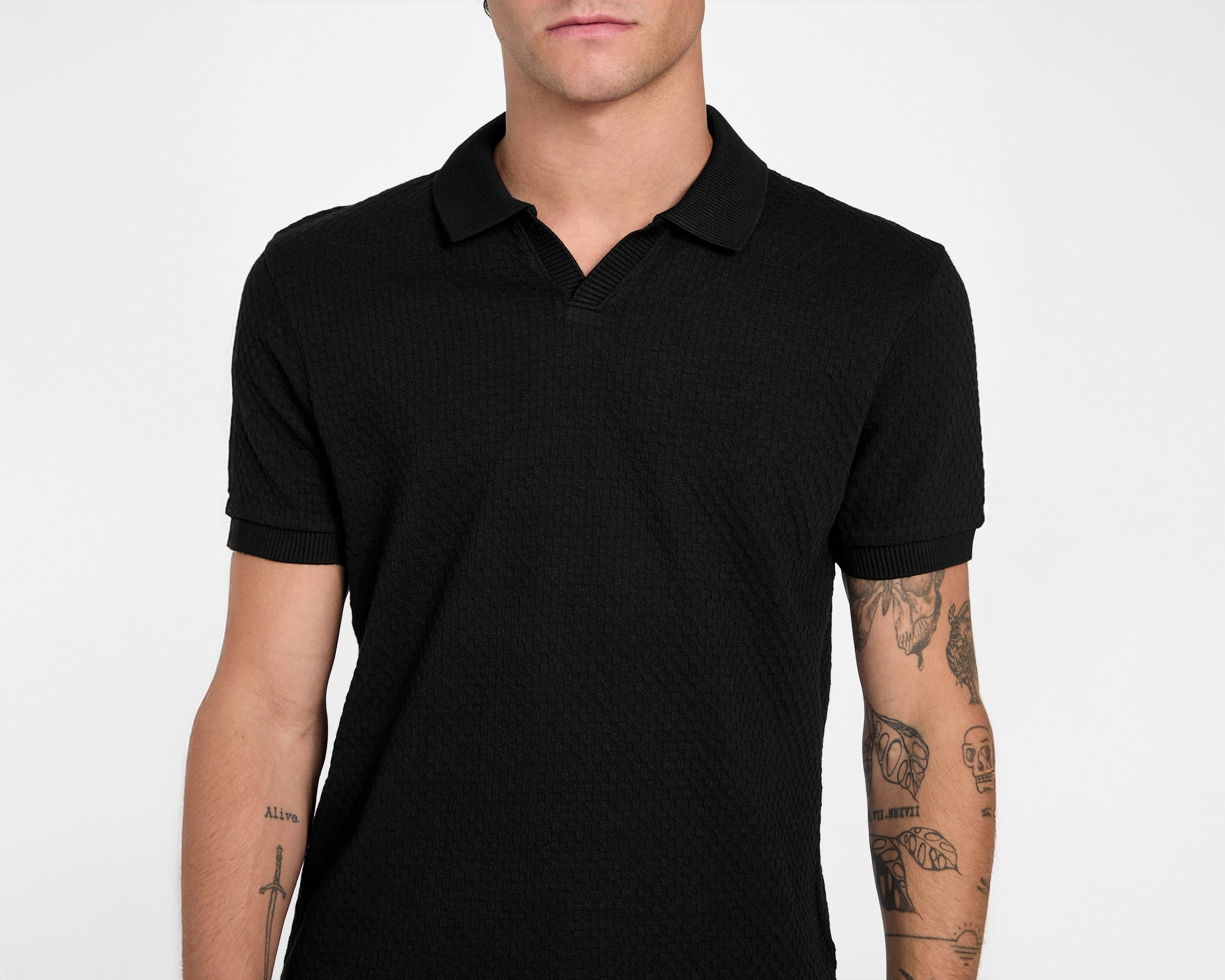 Foto 4 | Foto 4 | Playera Polo Guess Negra para Hombre
