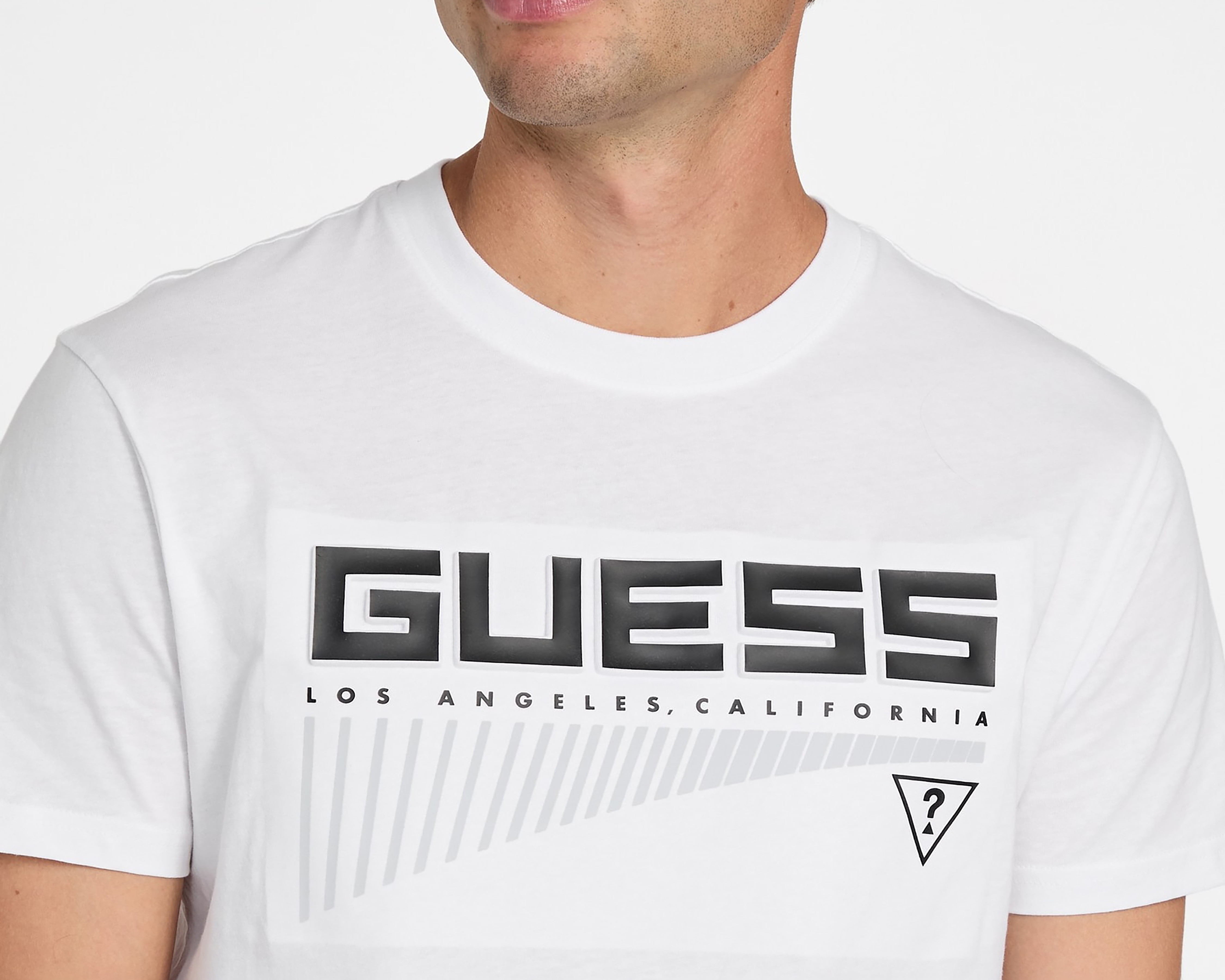 Foto 6 pulgar | Foto 5 | Playera de Cuello Redondo Blanca Guess para Hombre