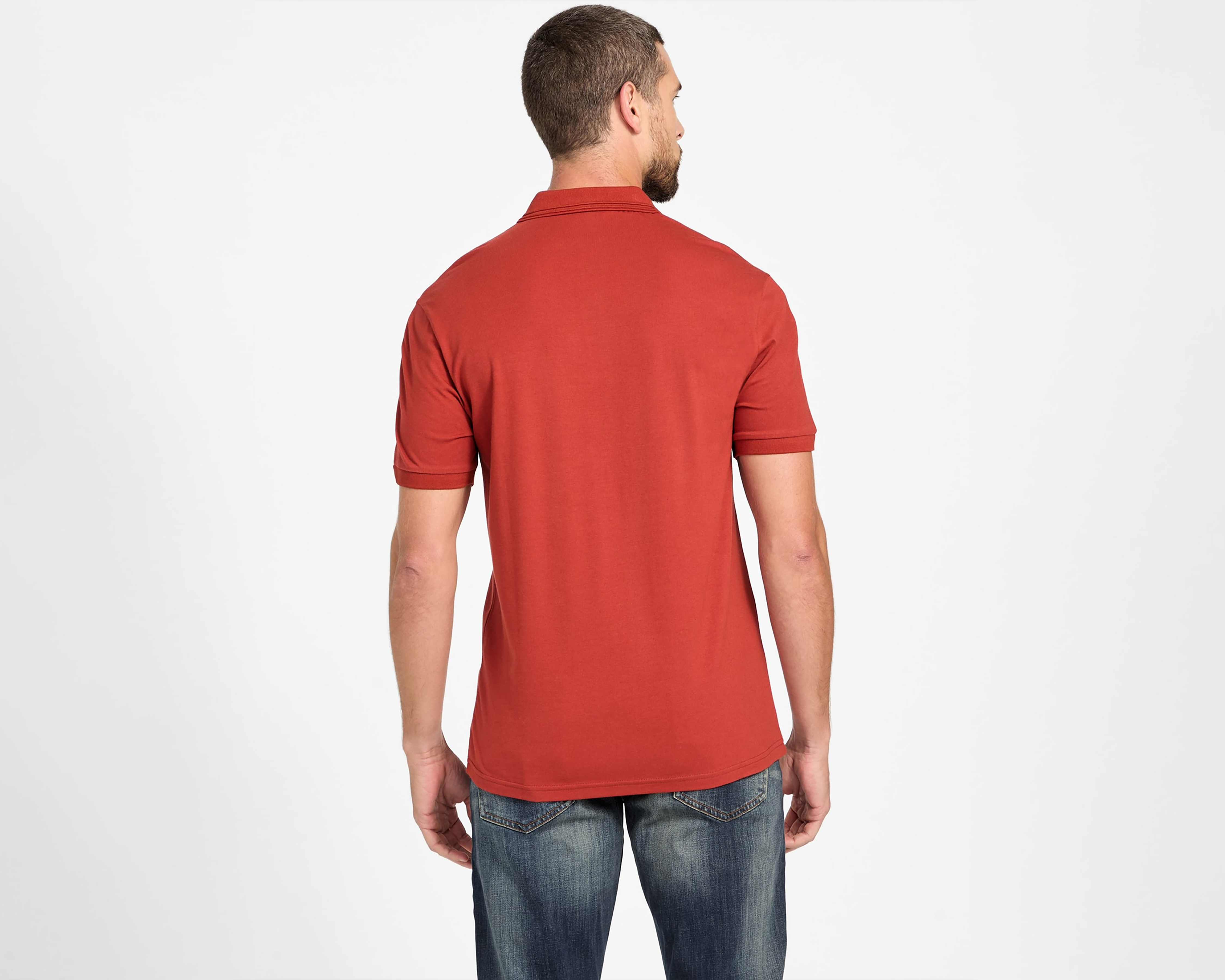 Foto 4 pulgar | Foto 3 | Playera Polo Guess Roja para Hombre