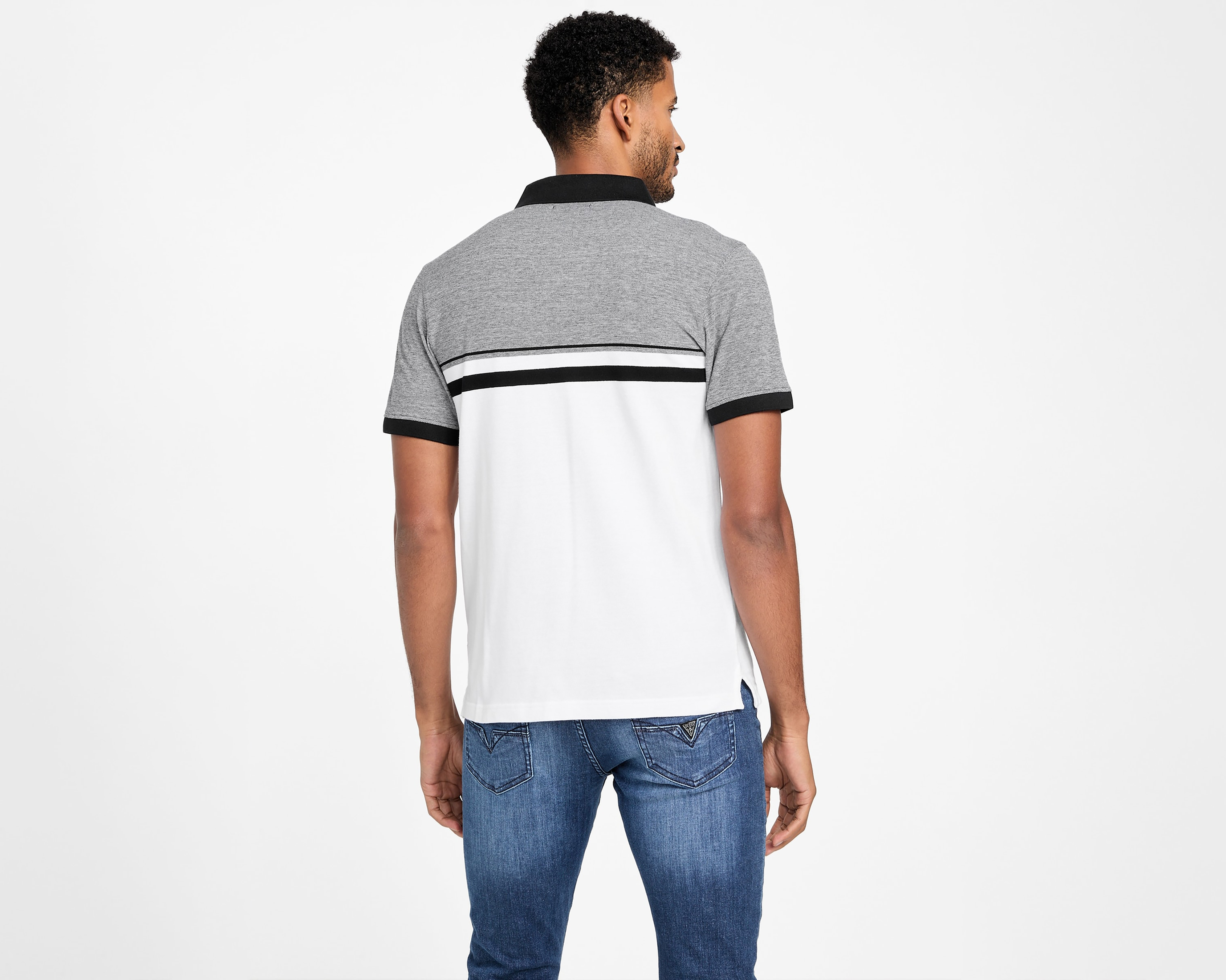 Foto 3 | Foto 3 | Playera Polo Guess Blanca para Hombre