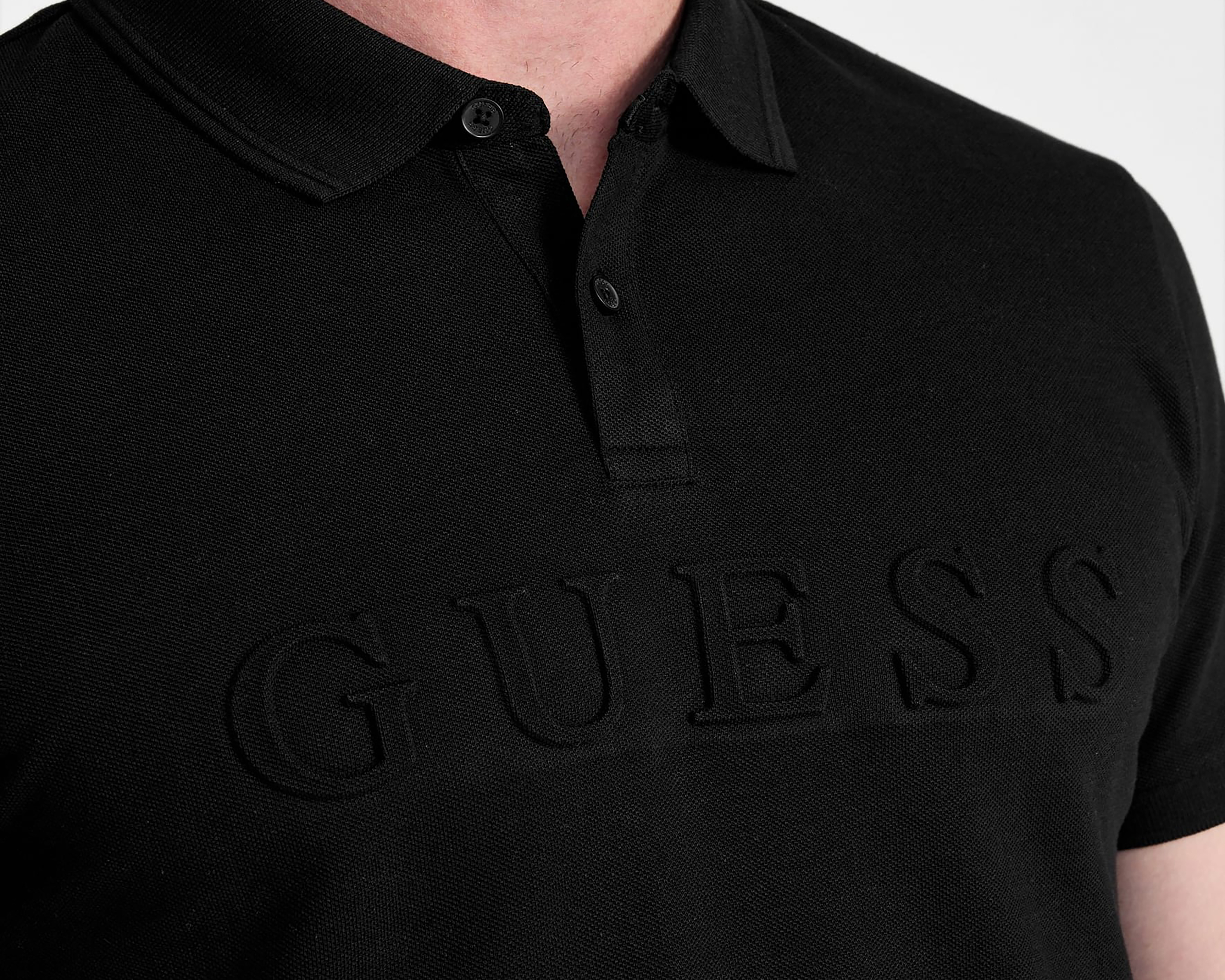 Foto 4 | Foto 4 | Playera Polo Guess Negra para Hombre