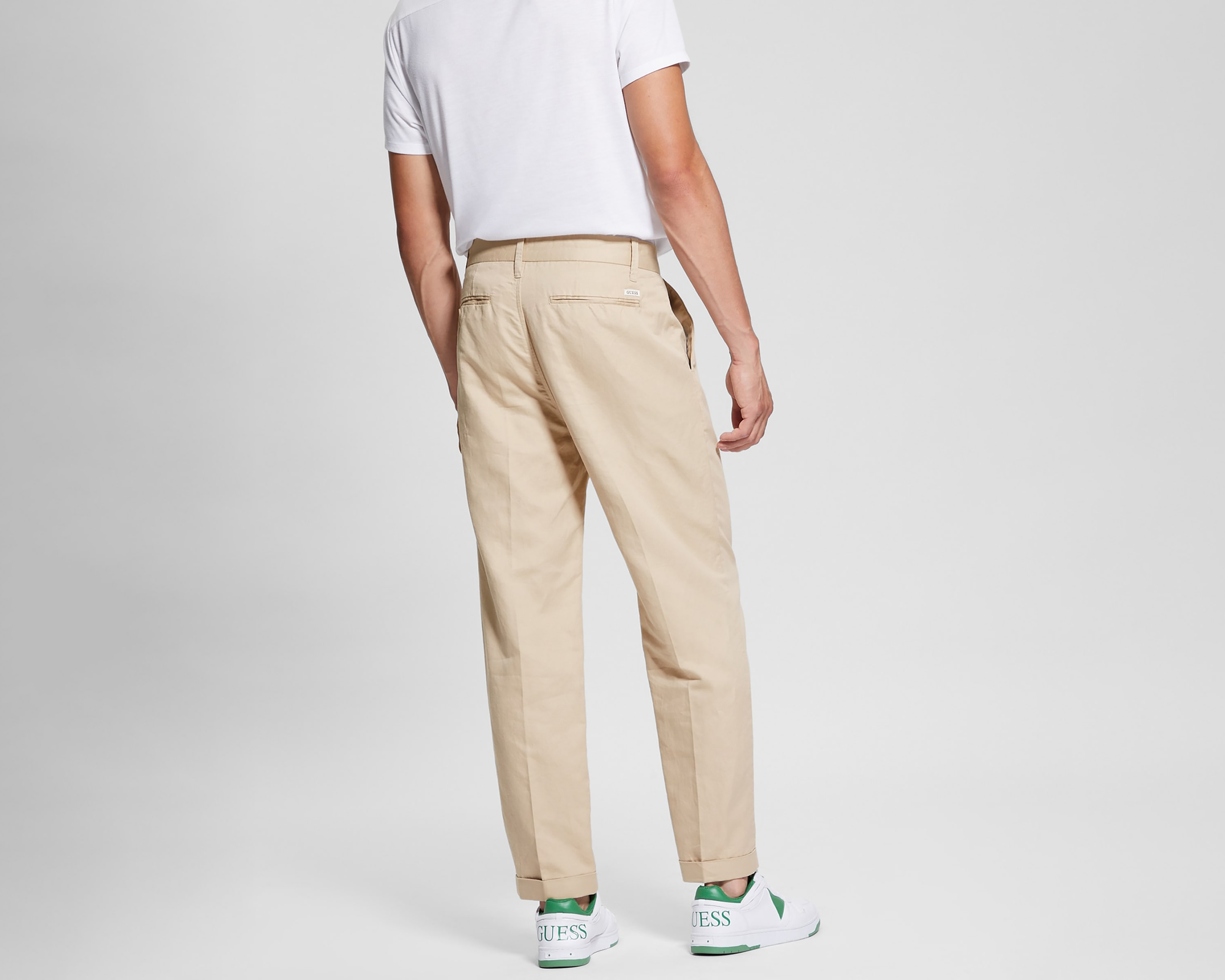 Foto 4 pulgar | Foto 3 | Pantalón Casual Guess Beige para Hombre