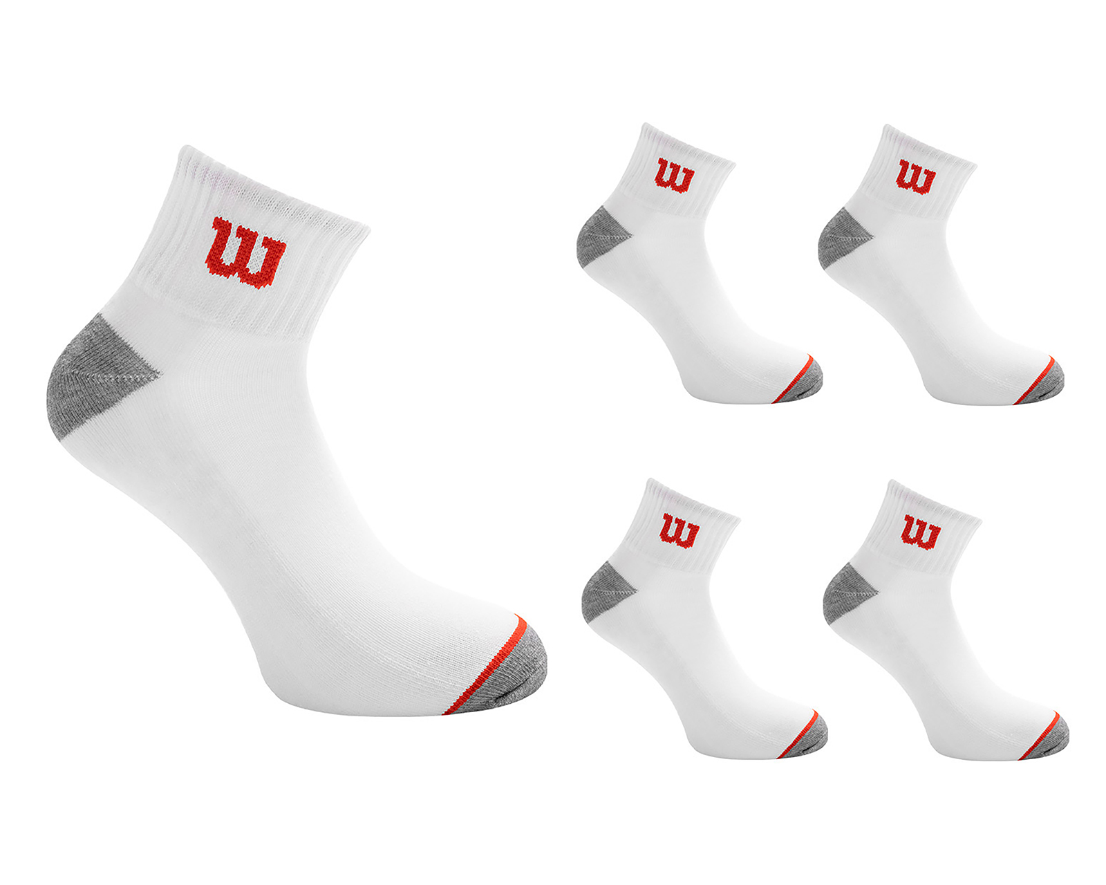 Calcetas Cortas Wilson para Hombre 5 Pares