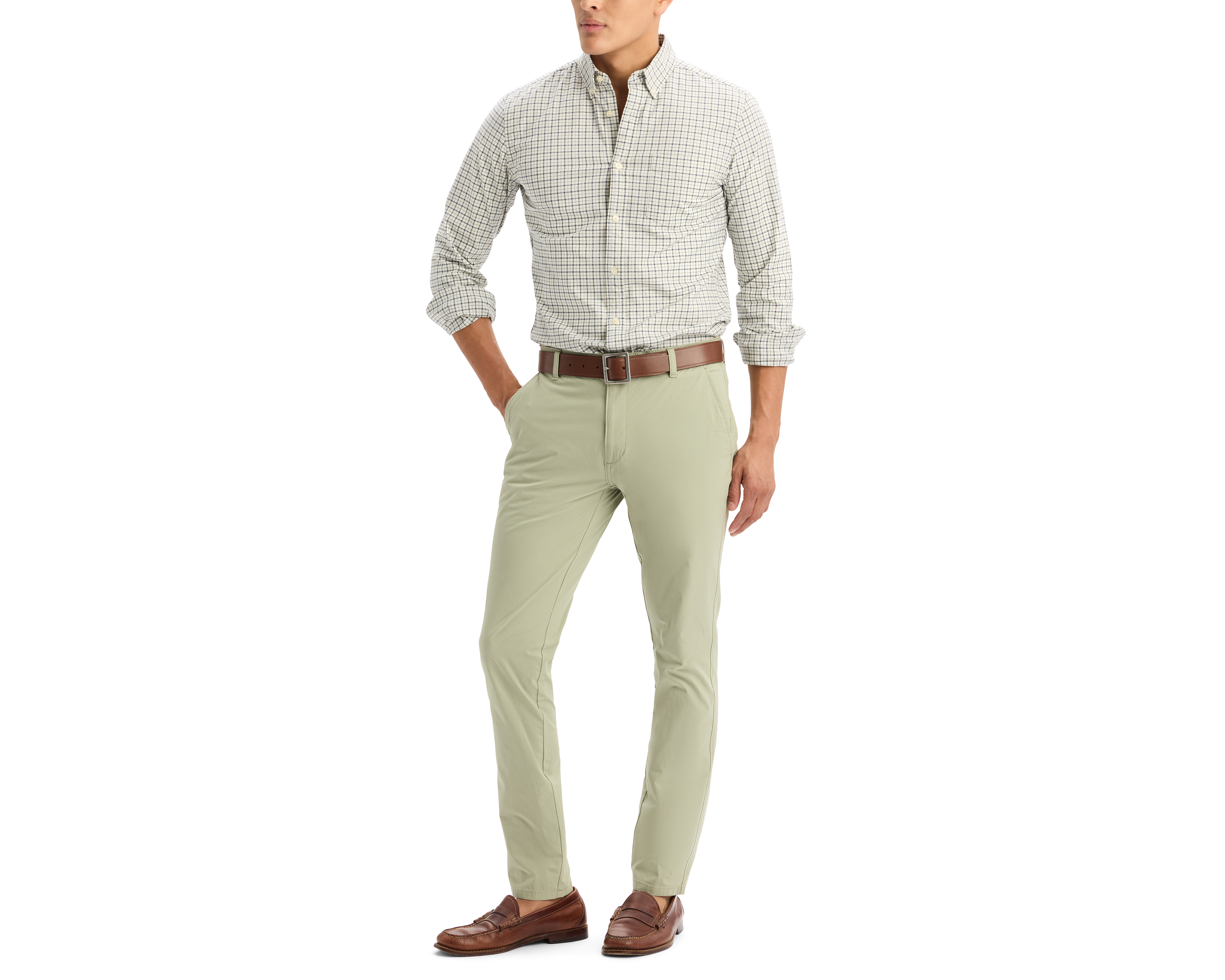 Foto 2 | Foto 2 | Camisa Casual de Algodón Dockers Slim Cuadrada para Hombre