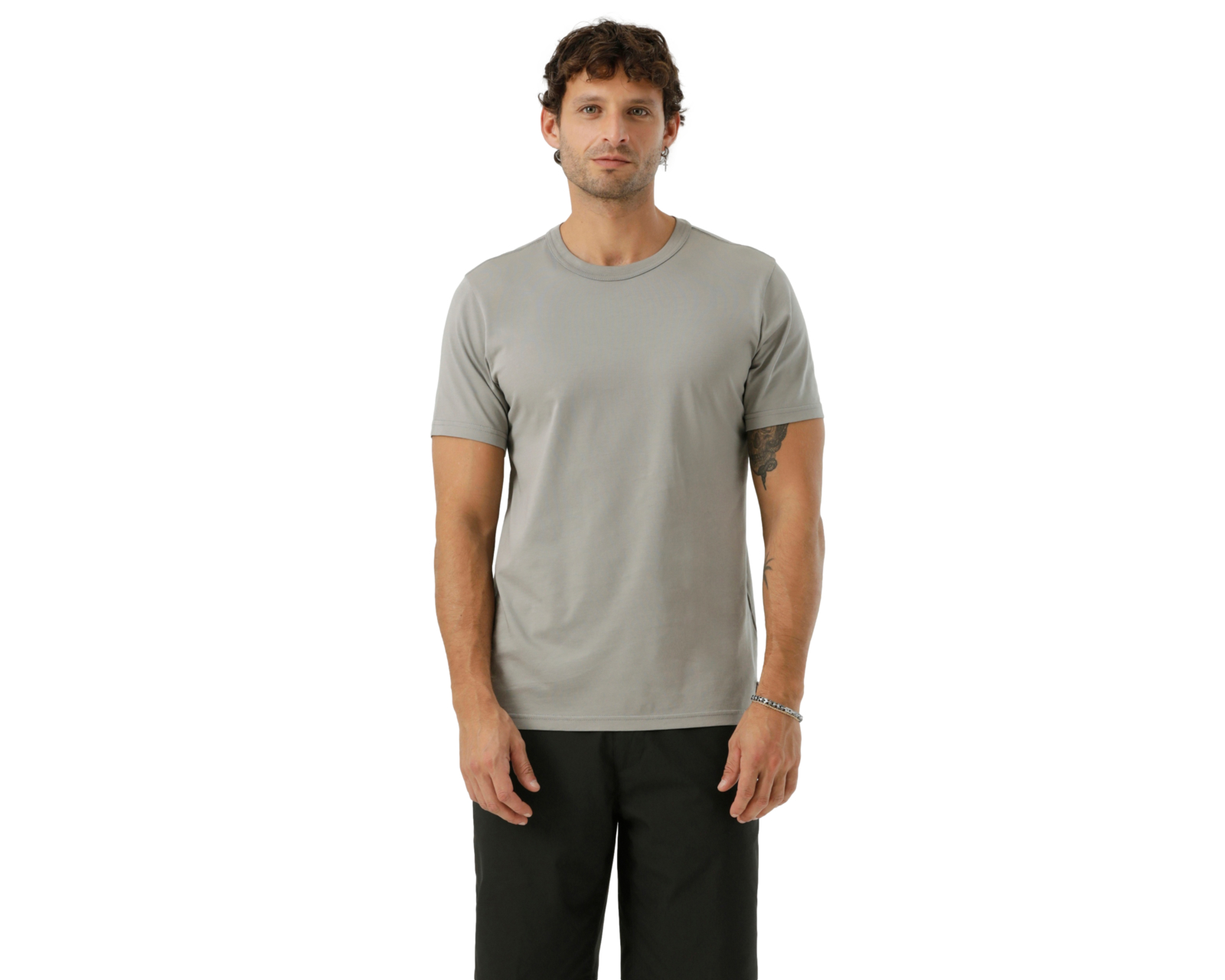 Foto 2 pulgar | Foto 1 | Playera de Cuello Redondo Gris Dockers para Hombre