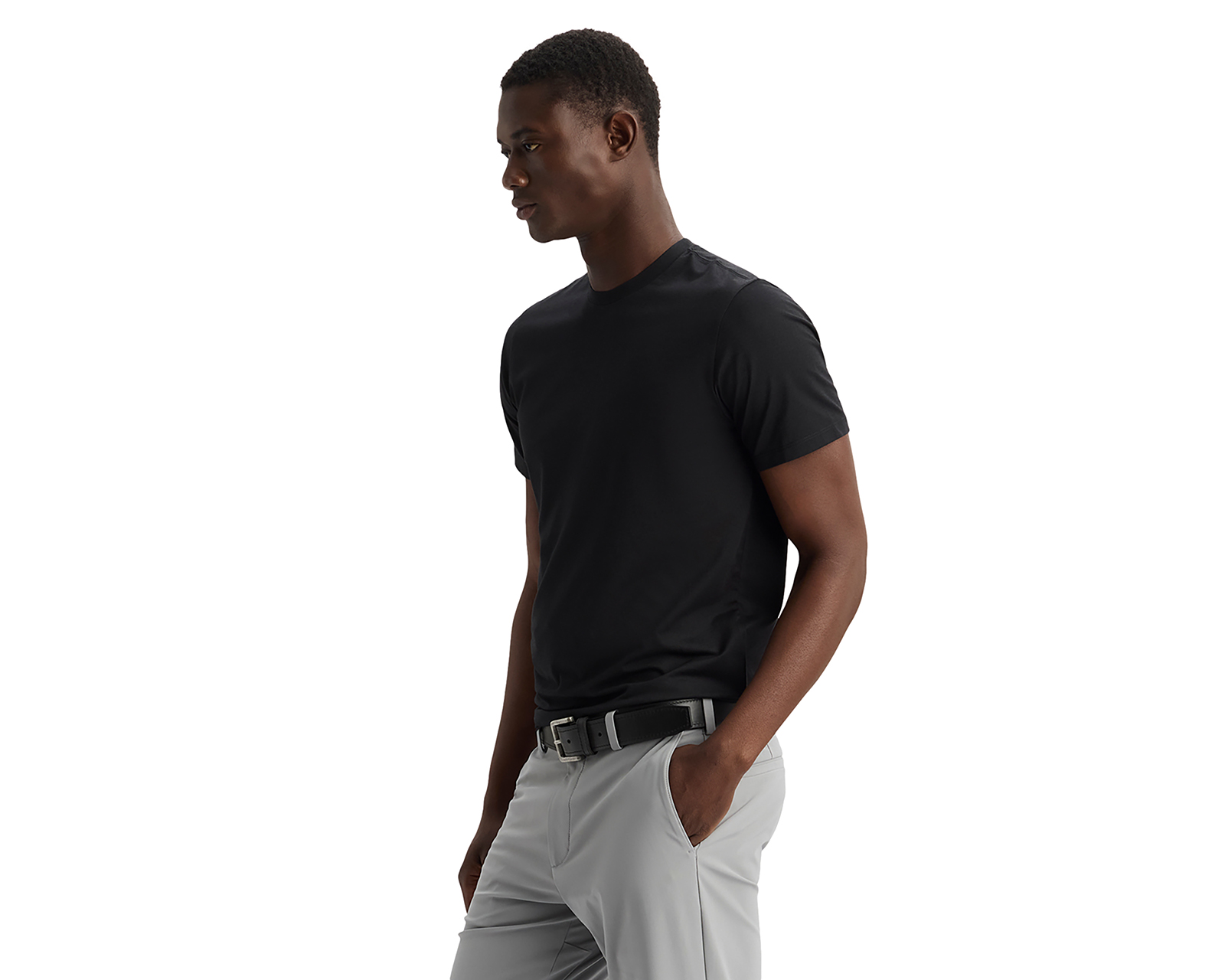 Foto 5 pulgar | Foto 4 | Playera de Cuello Redondo Negra Dockers para Hombre