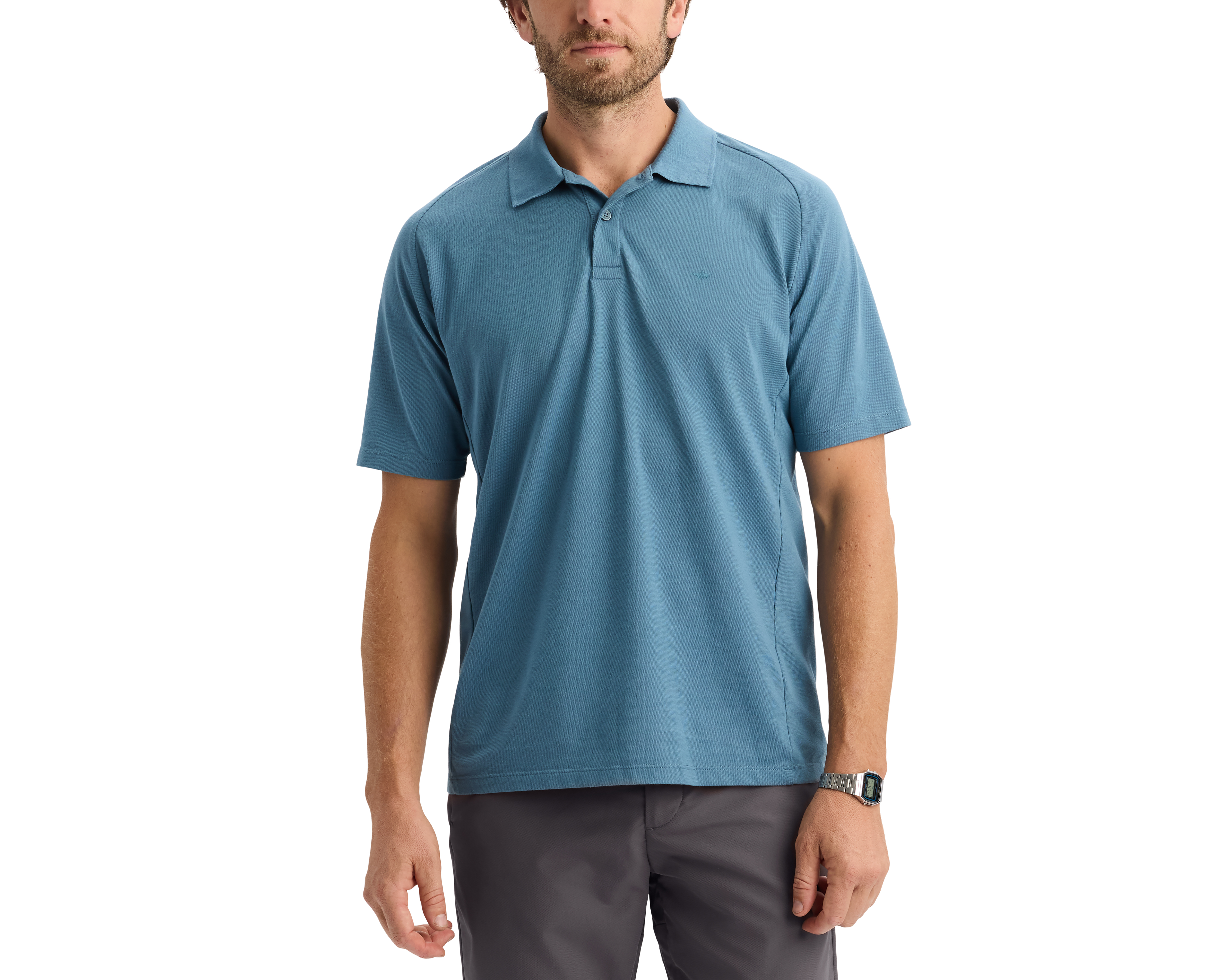 Foto 2 pulgar | Foto 1 | Playera Polo Dockers Azul para Hombre