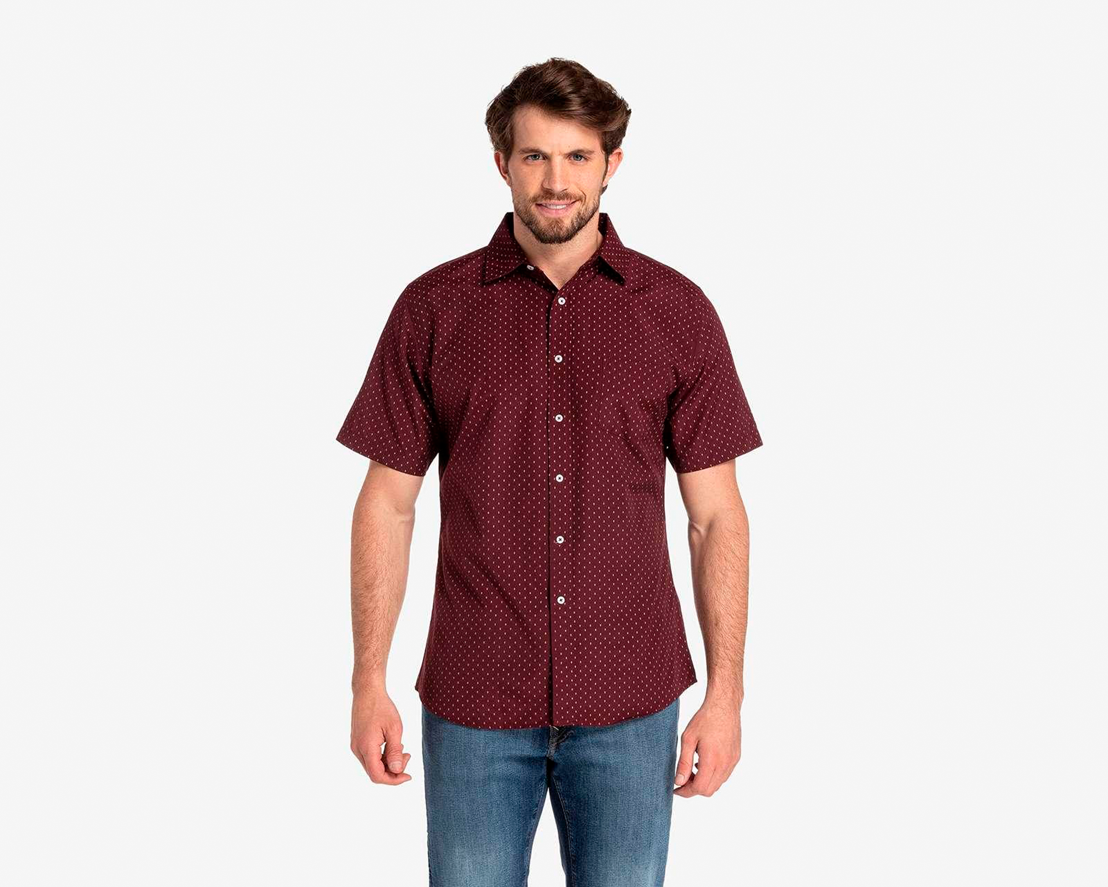 Camisa Casual Refill Regular Fit con Miniprint