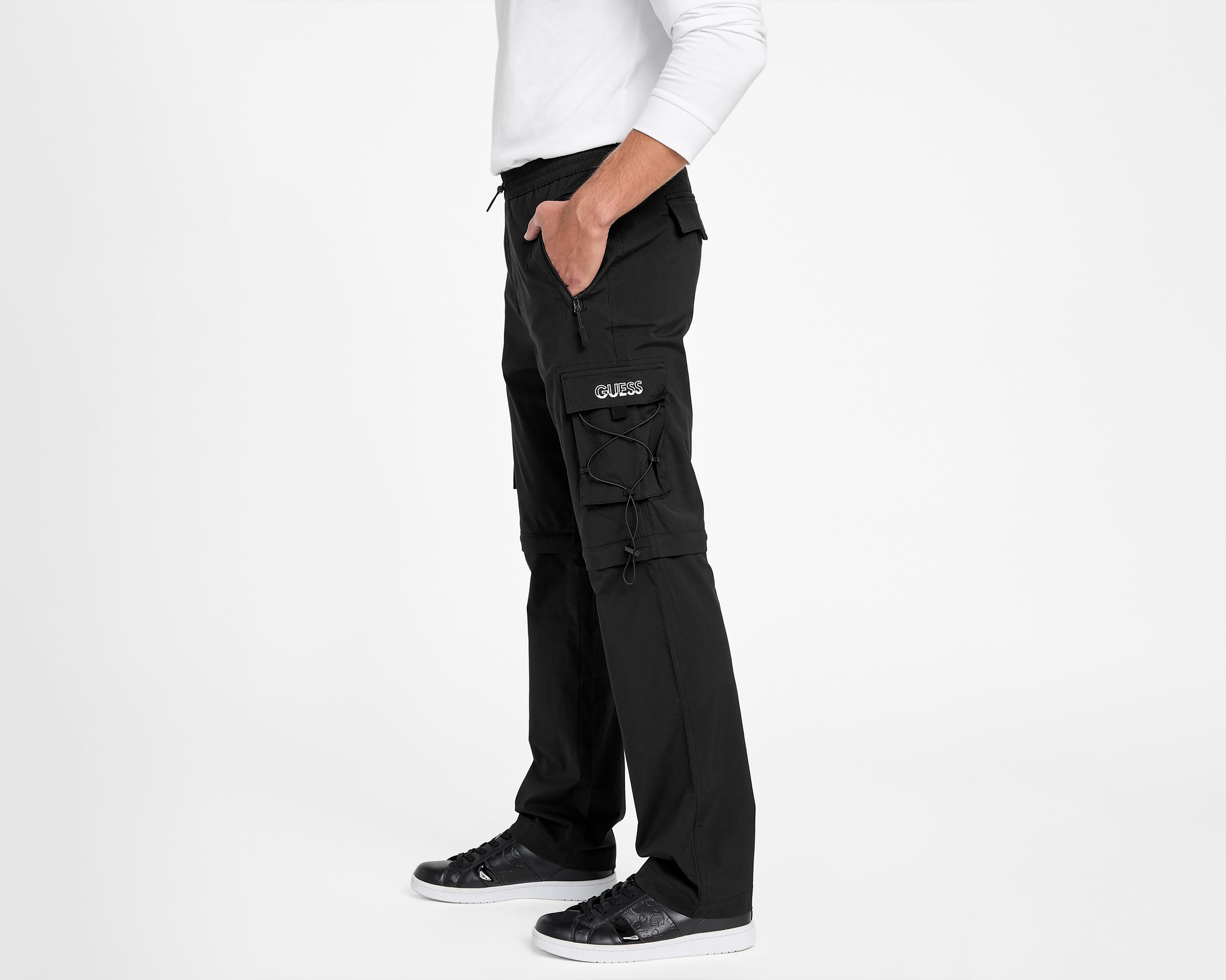 Foto 5 pulgar | Foto 4 | Pantalón Cargo Guess Negro para Hombre