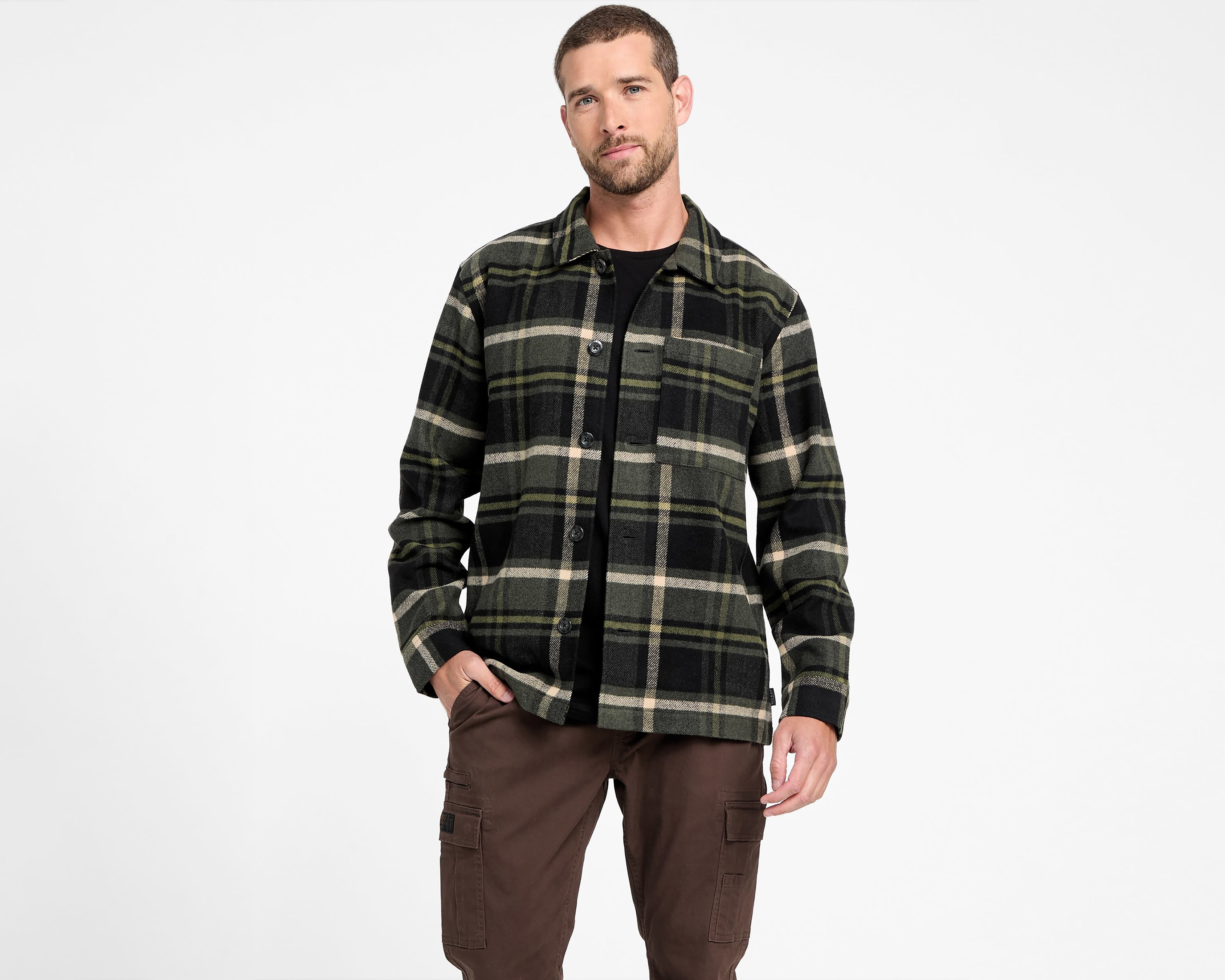 Camisa Casual Guess Regular a Cuadros para Hombre