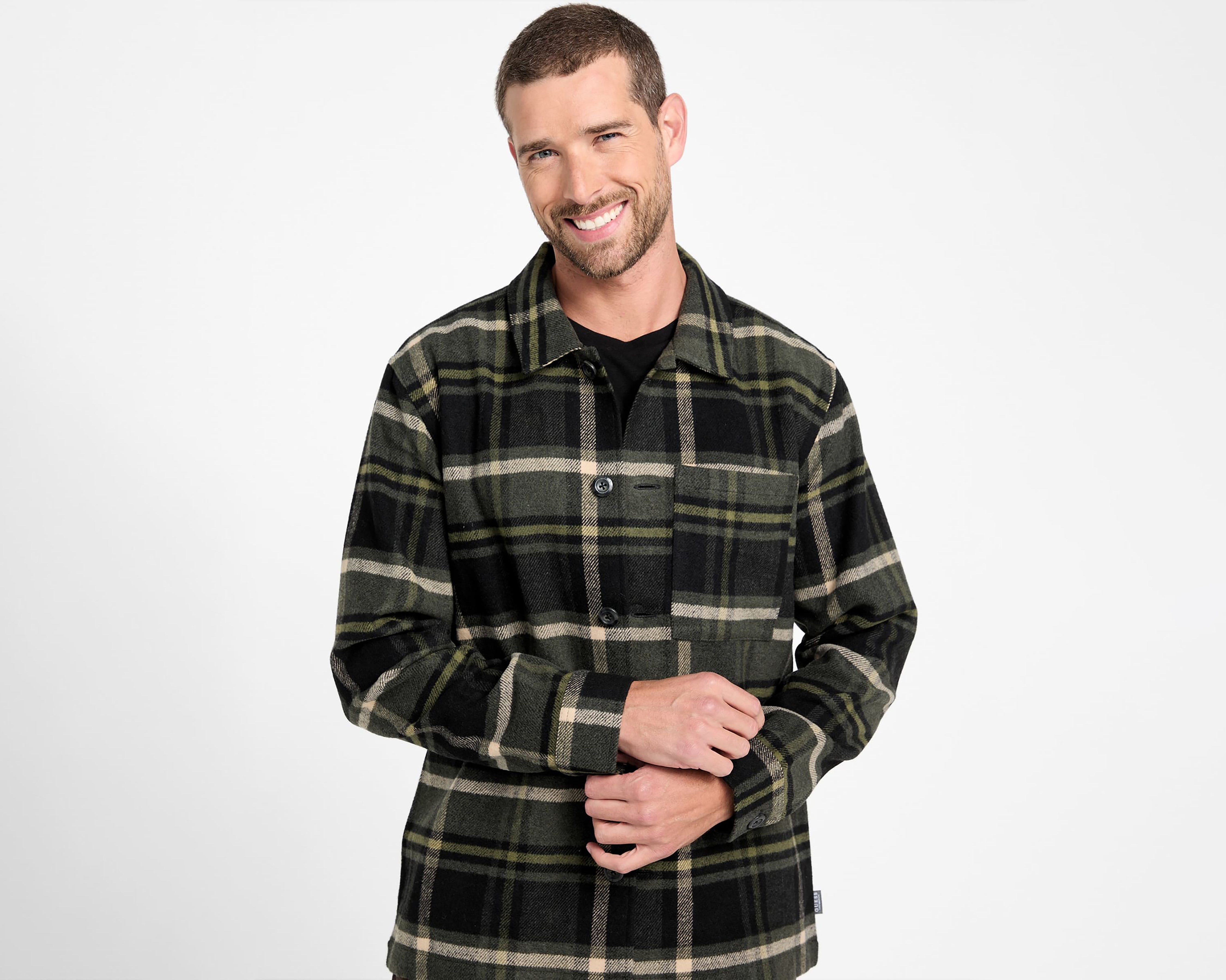 Foto 4 | Foto 4 | Camisa Casual Guess Regular a Cuadros para Hombre