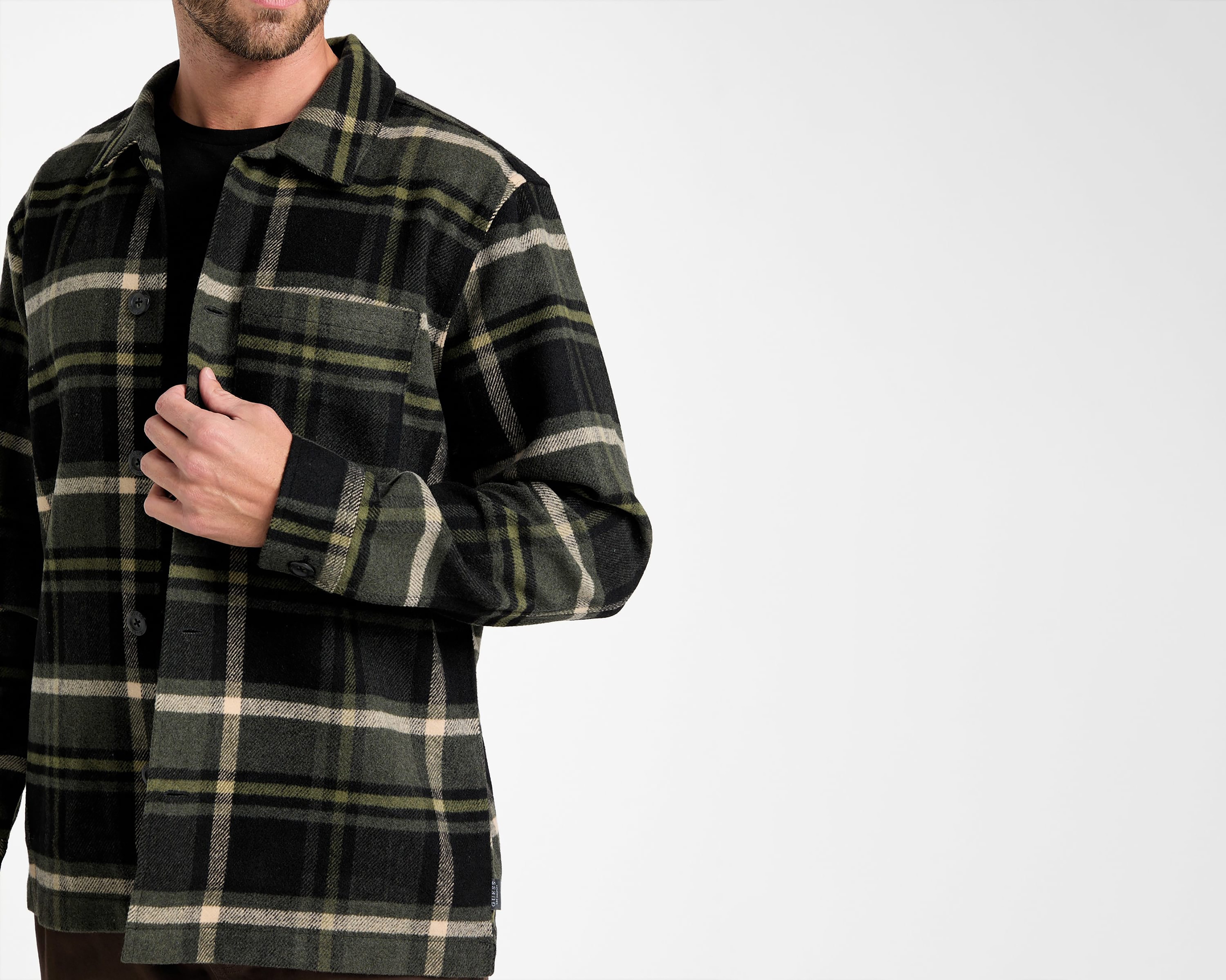 Foto 6 pulgar | Foto 5 | Camisa Casual Guess Regular a Cuadros para Hombre