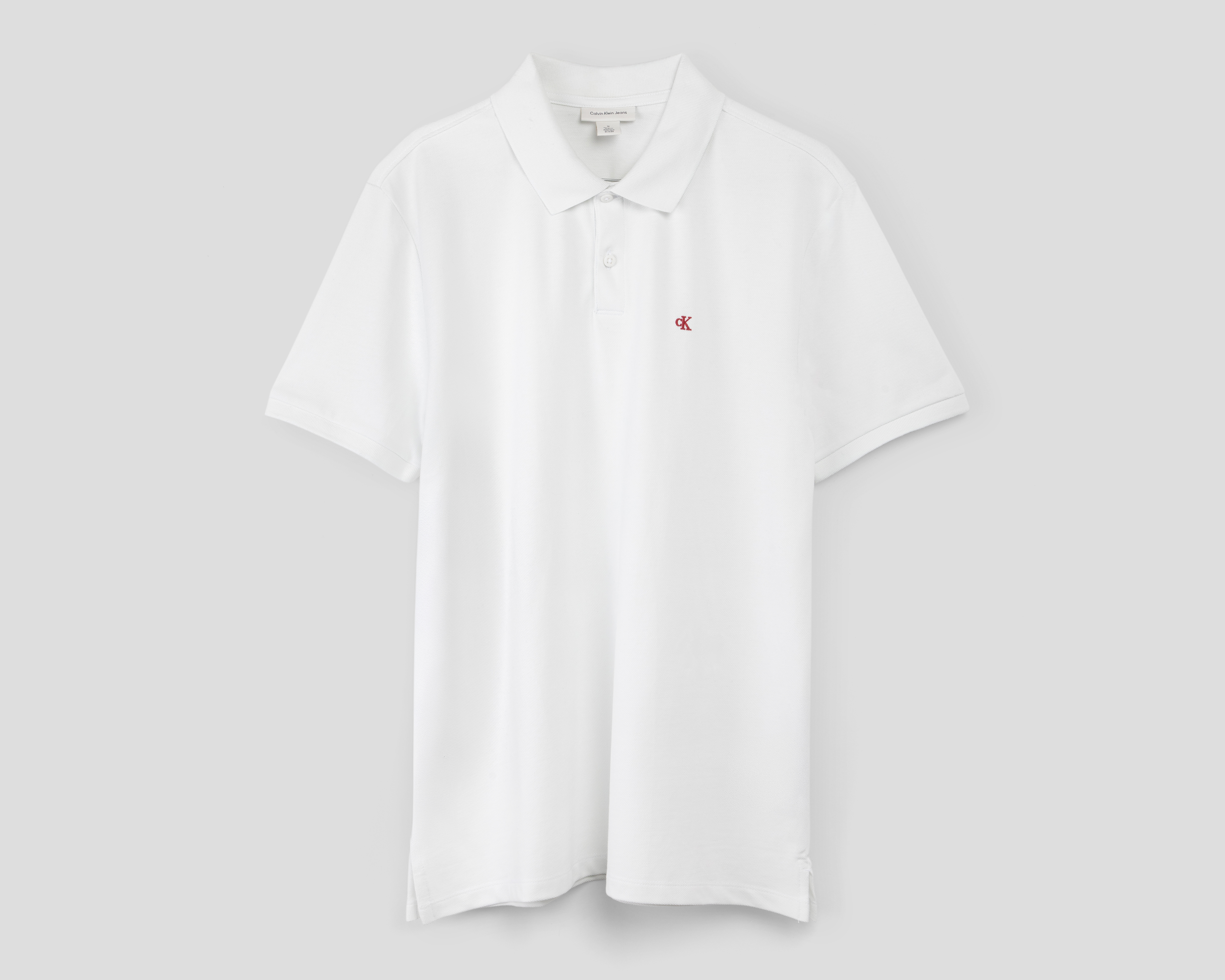 Foto 2 pulgar | Foto 1 | Playera Polo Calvin Klein Blanca para Hombre