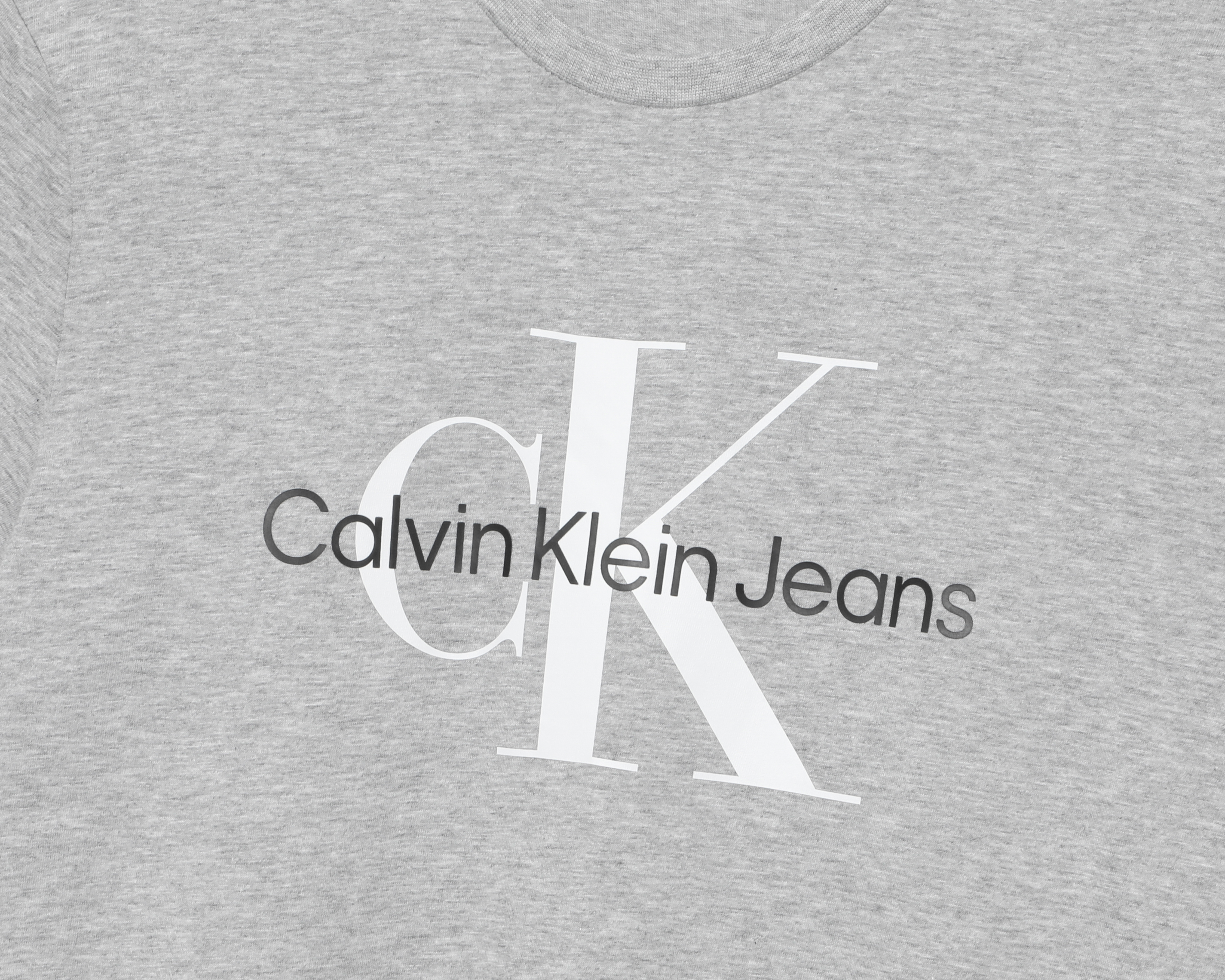 Foto 4 pulgar | Foto 3 | Playera Cuello Redondo Gris Calvin Klein para Hombre