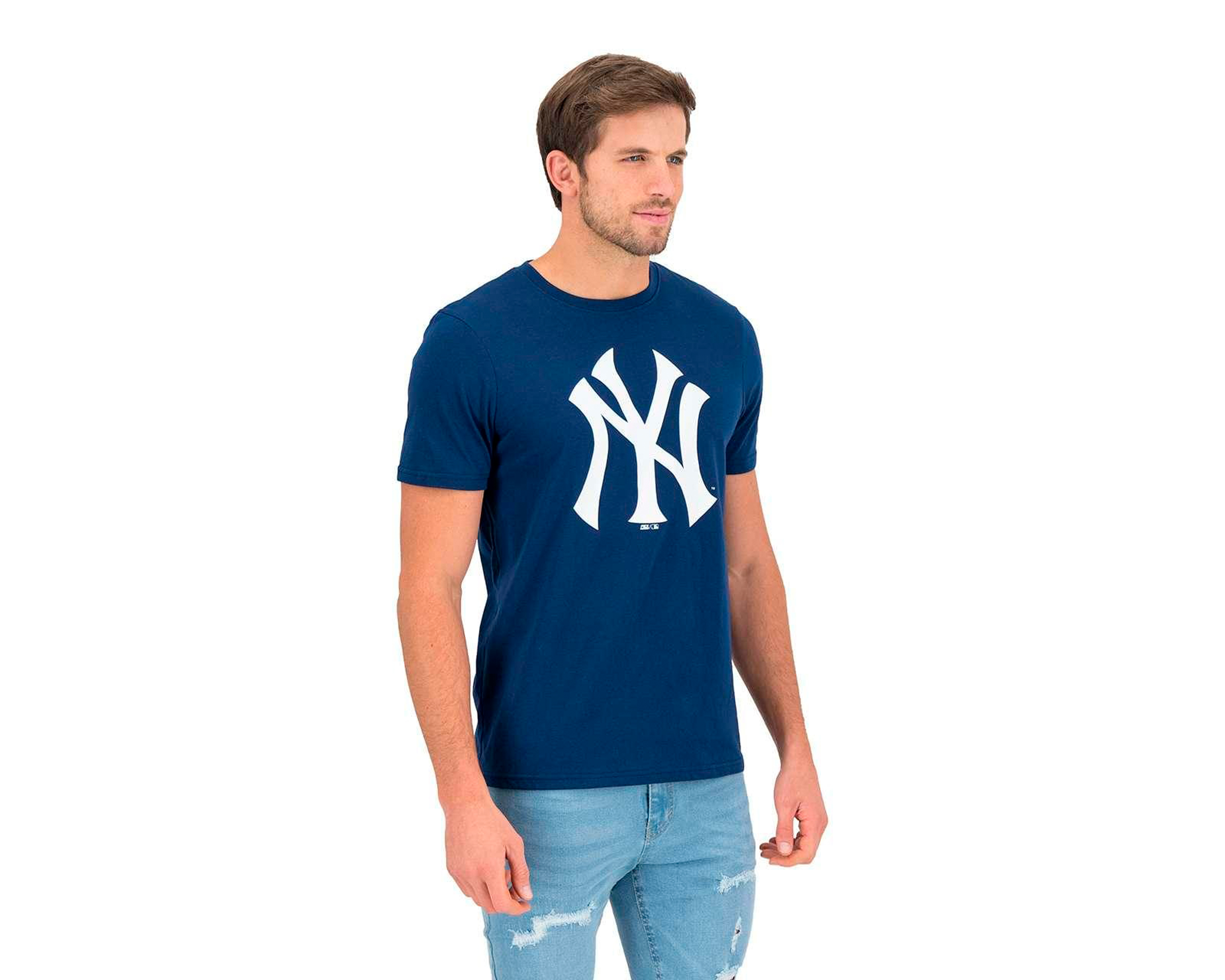 Foto 2 pulgar | Foto 1 | Playera MLB New York Yankees Cuello Redondo