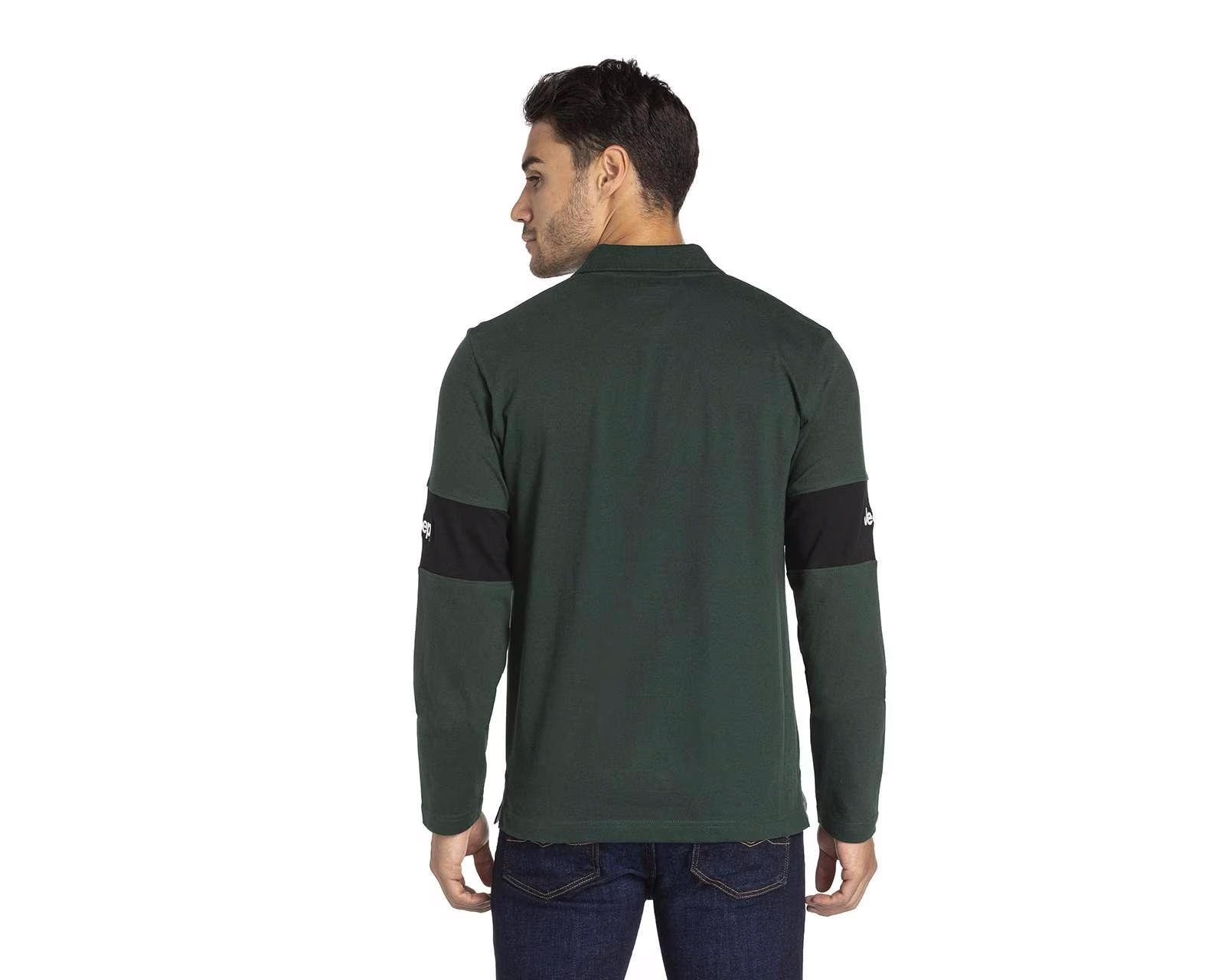 Foto 3 pulgar | Foto 2 | Playera Polo Jeep Manga Larga Verde para Hombre