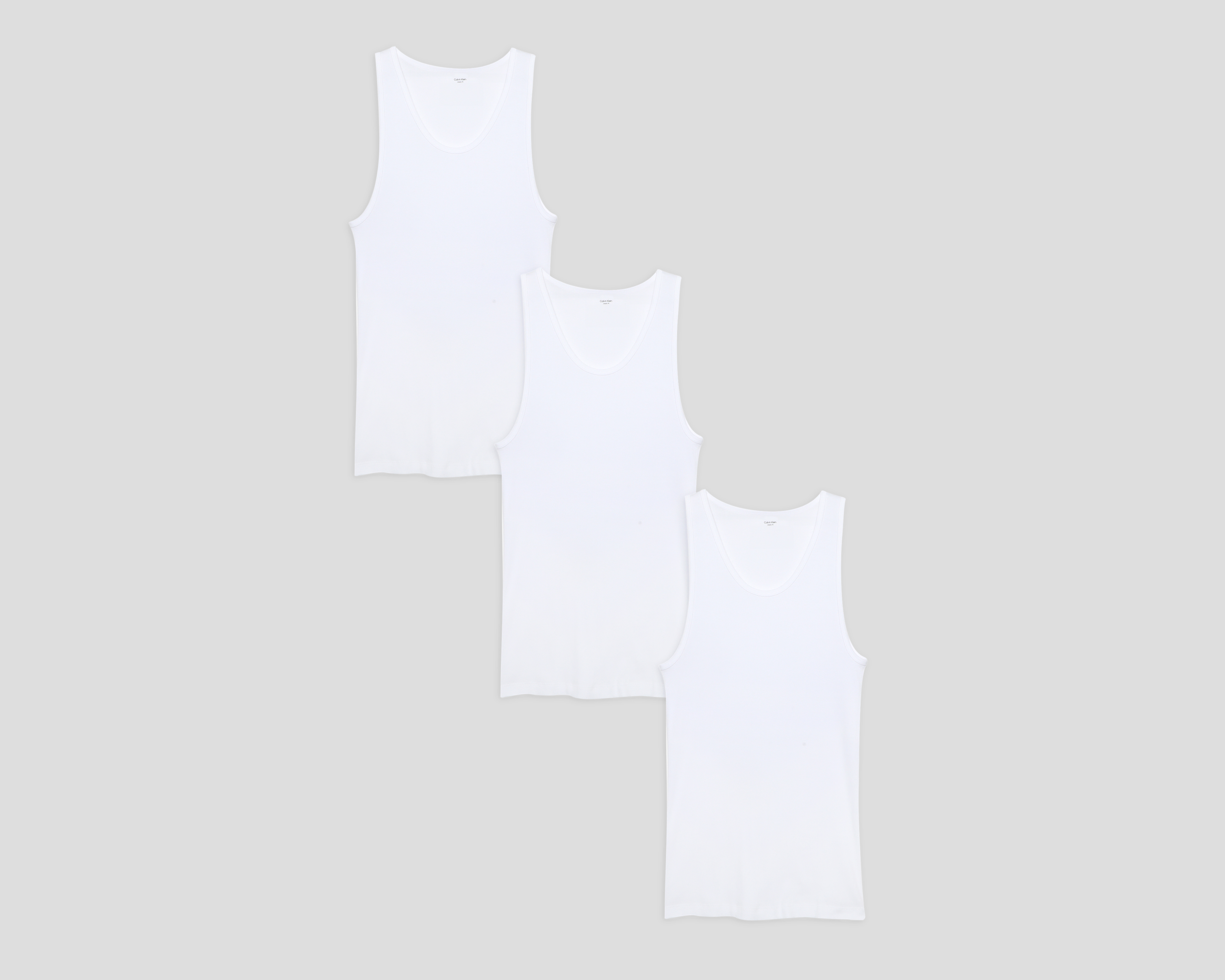 Camiseta Interior Blanca Calvin Klein para Hombre 3 Piezas