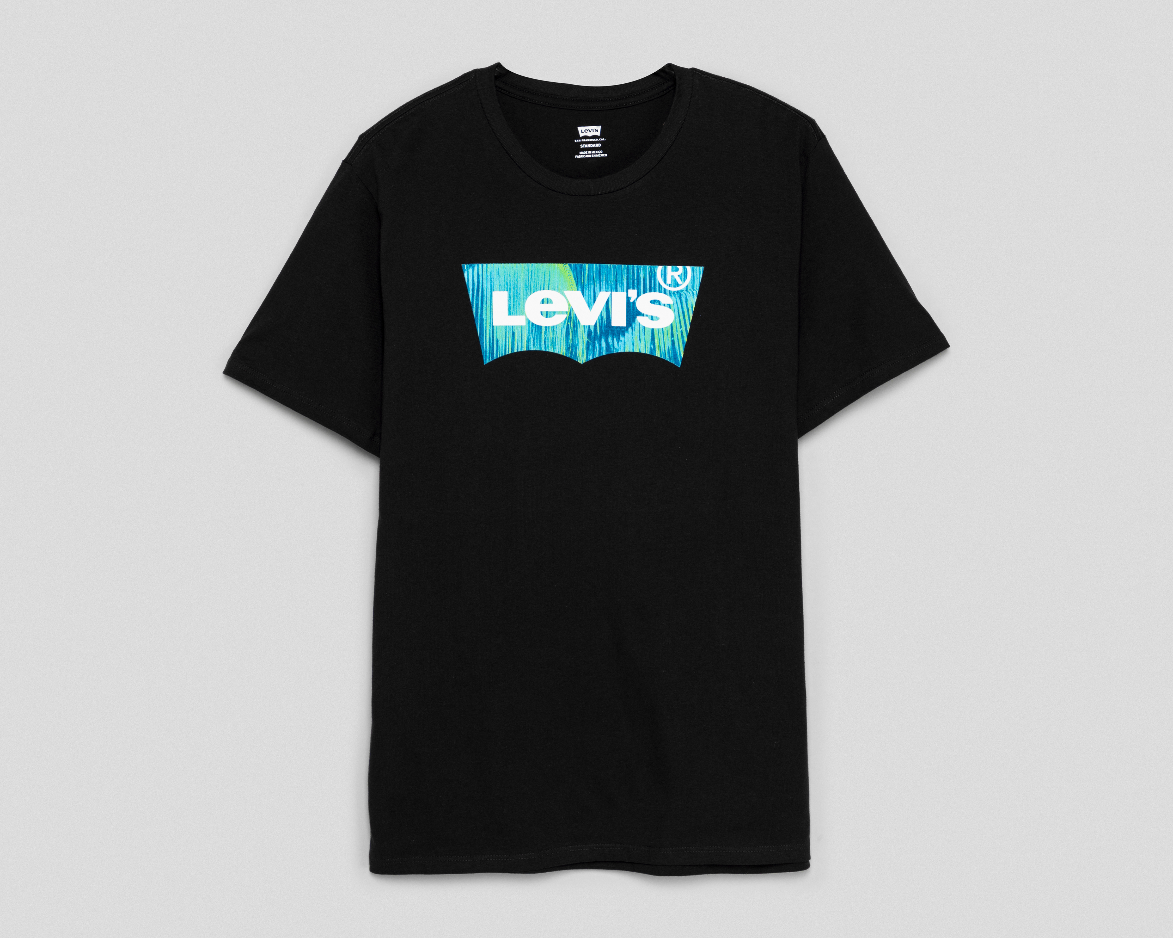 Foto 2 pulgar | Foto 1 | Playera de Cuello Redondo Negra Levi's para Hombre