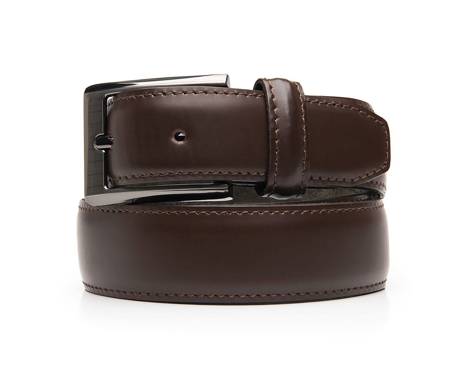 Foto 2 pulgar | Foto 1 | Cinturón de Piel para Hombre Flexi Café