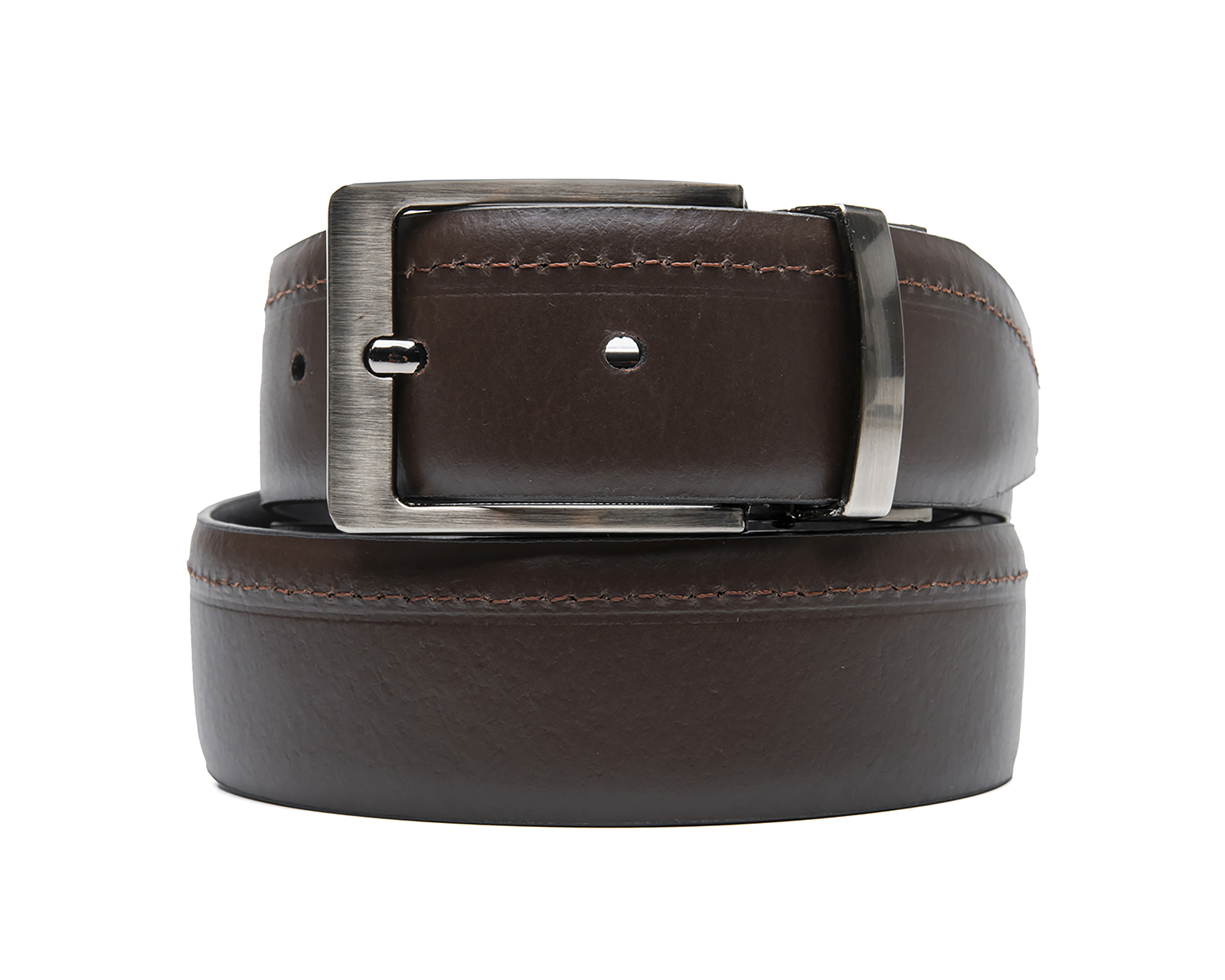 Foto 5 | Foto 5 | Cinturón de Piel para Hombre Flexi Doble Vista Café y Negro