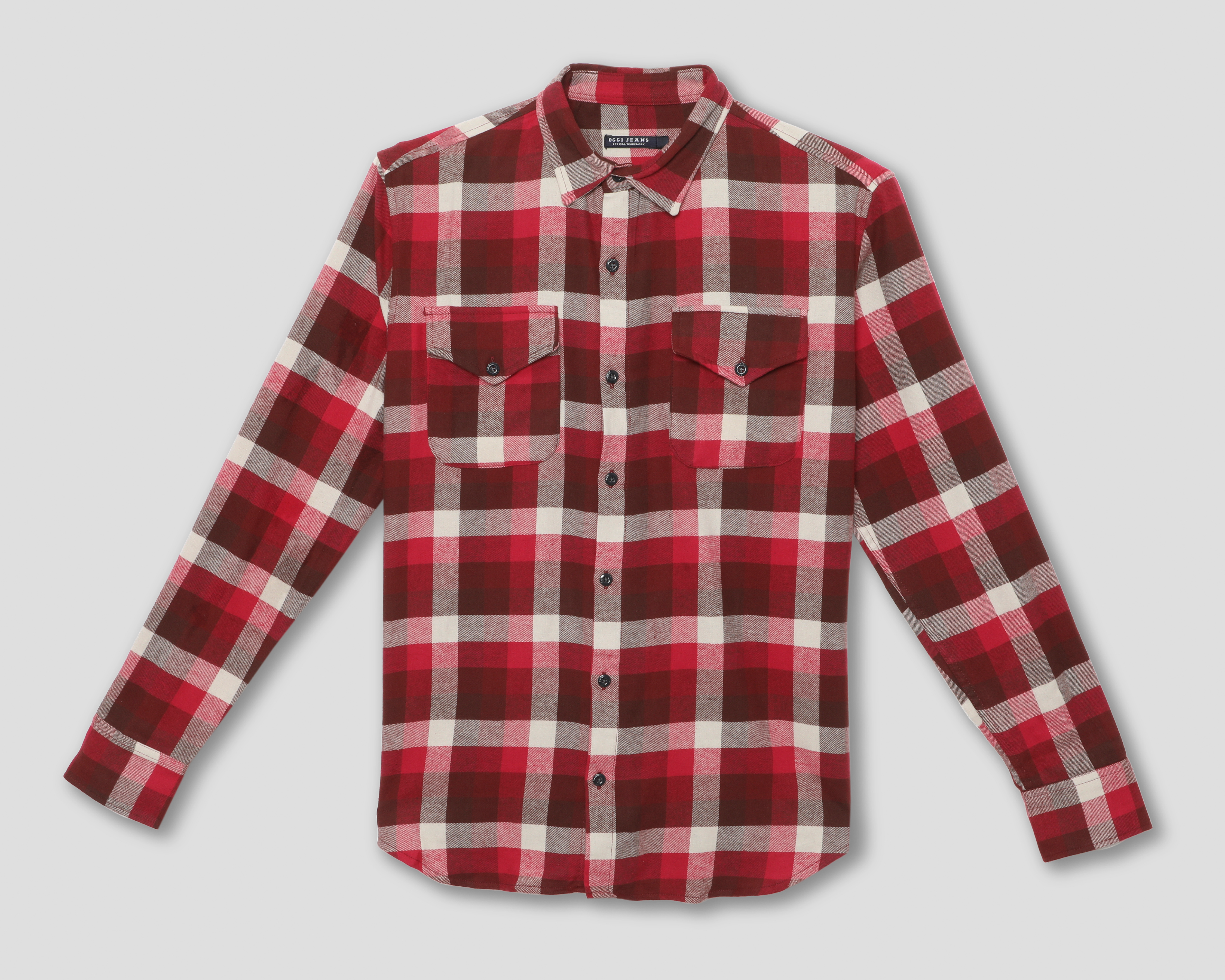 Foto 1 | Foto 1 | Camisa Casual de Algodón Oggi Regular a Cuadros para Hombre