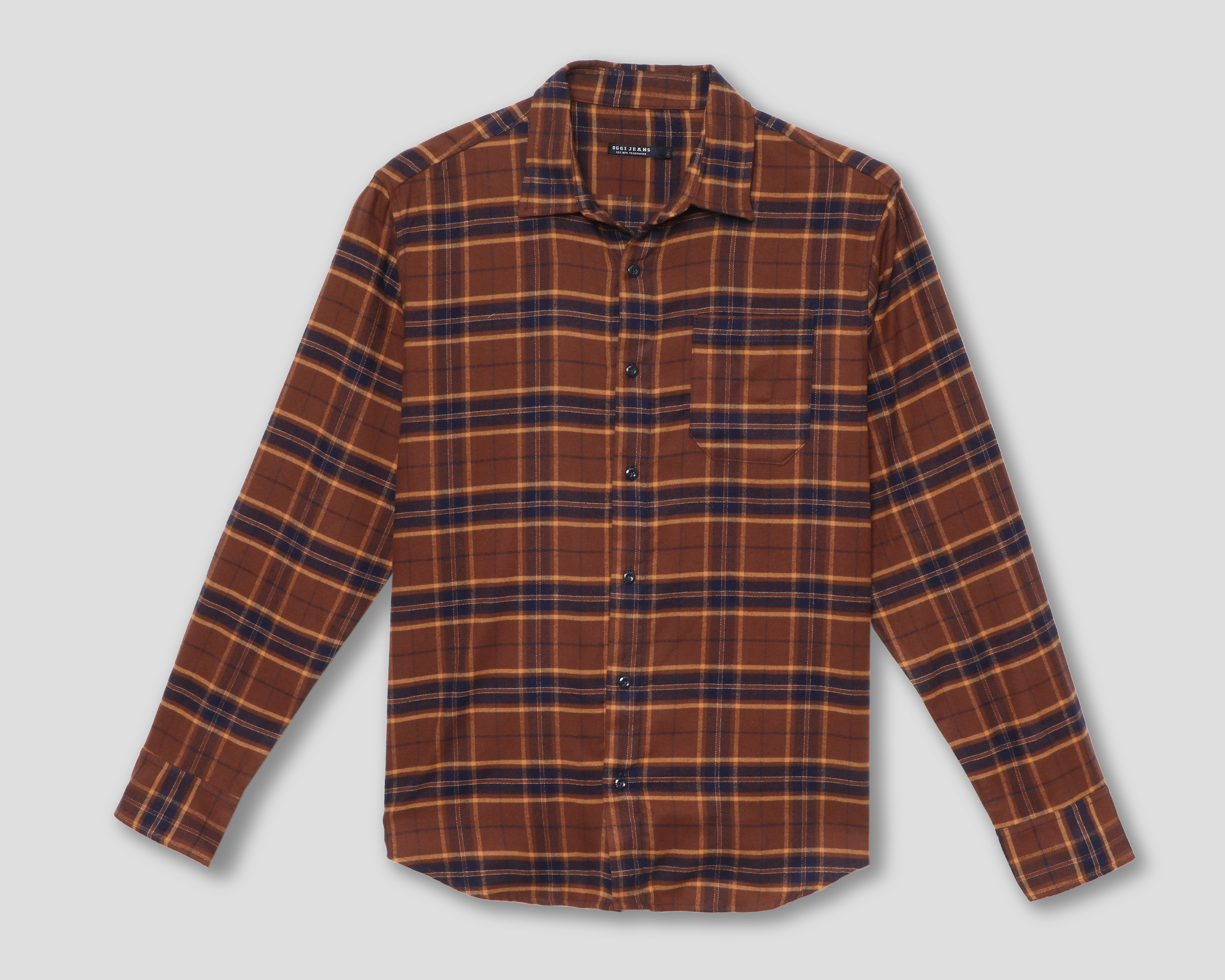 Foto 1 | Foto 1 | Camisa Casual de Algodón Oggi Regular a Cuadros para Hombre