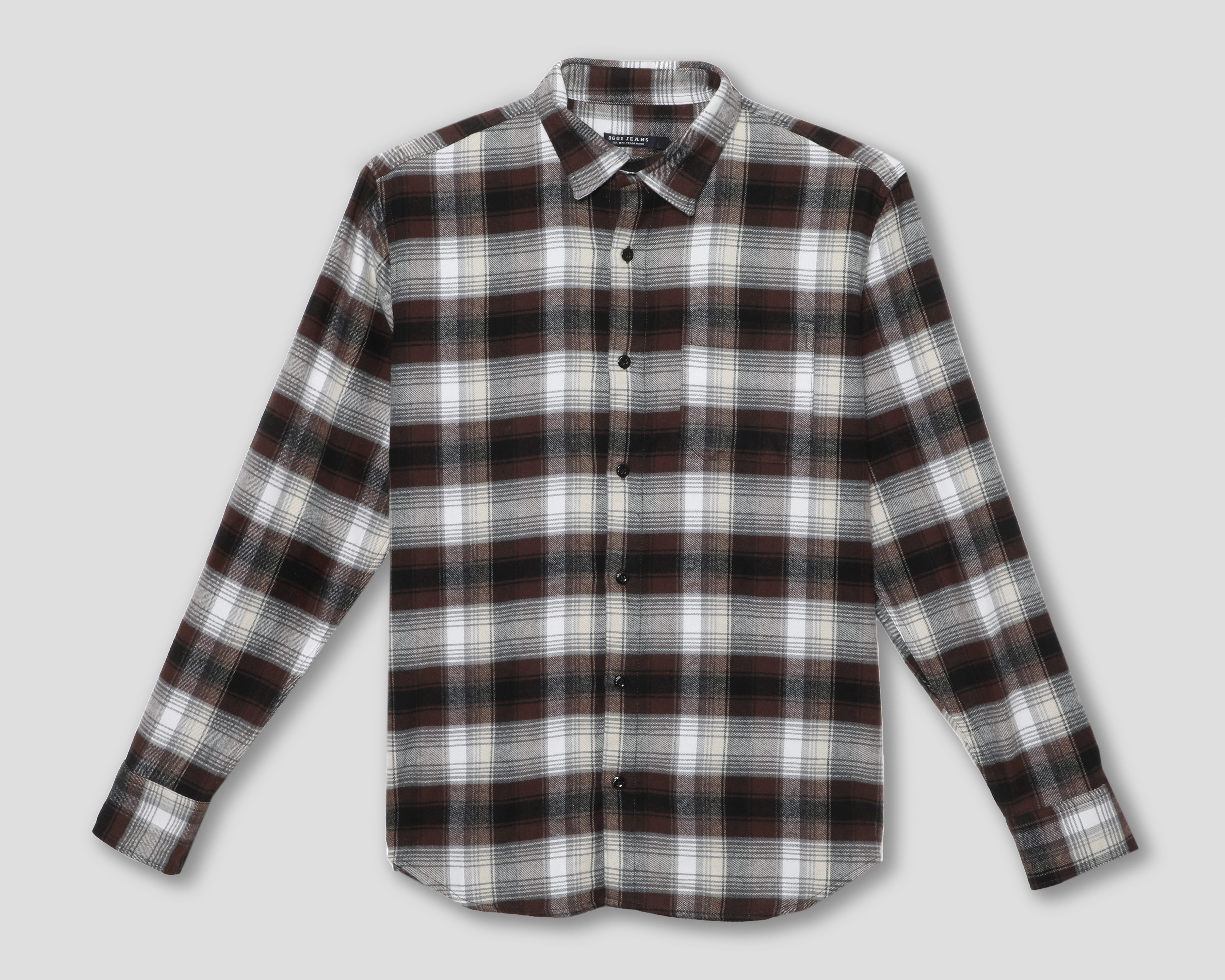 Foto 1 | Foto 1 | Camisa Casual de Algodón Oggi Regular Fit a Cuadros para Hombre